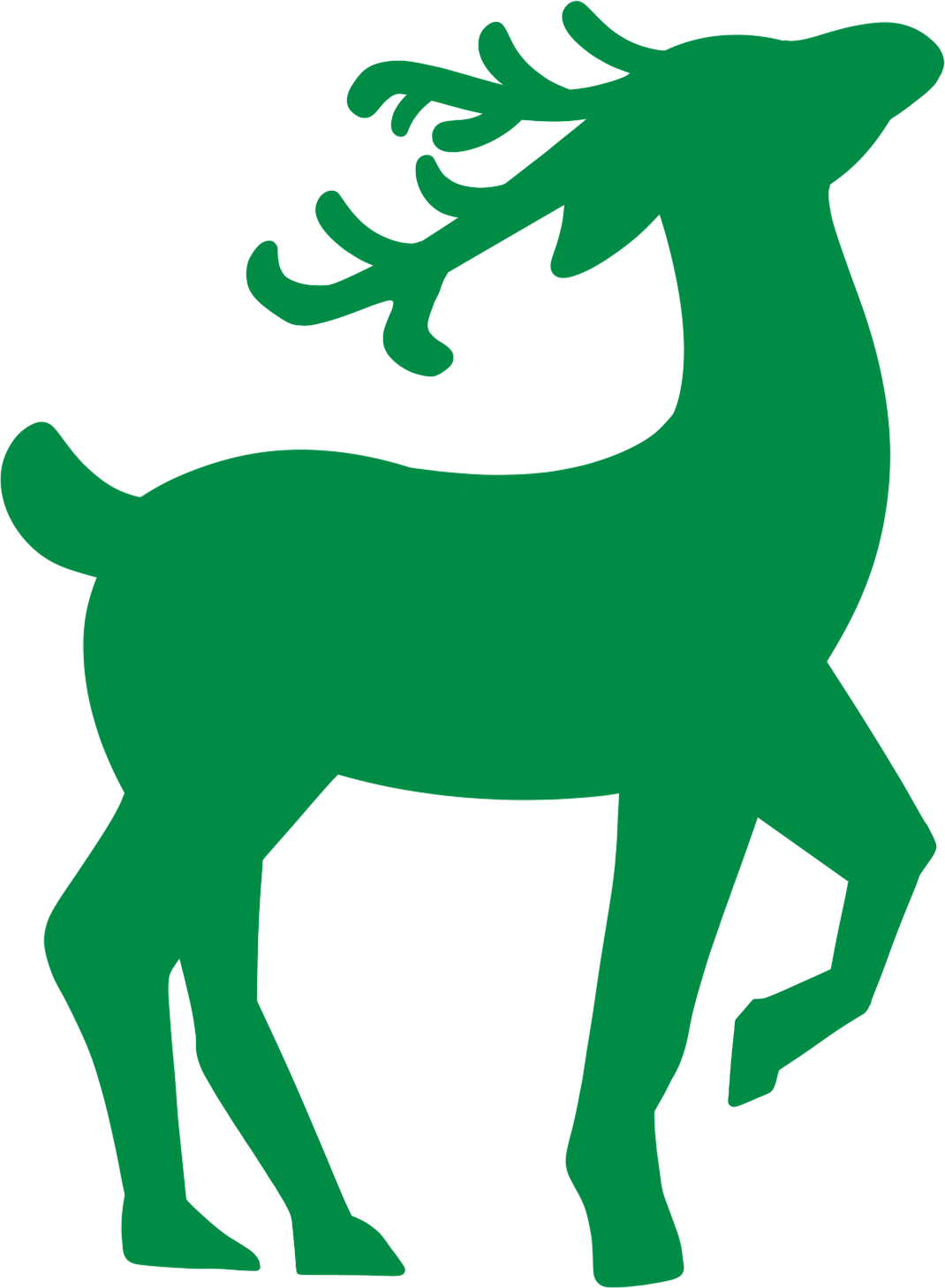 Christmas Reindeer Silhouette Image