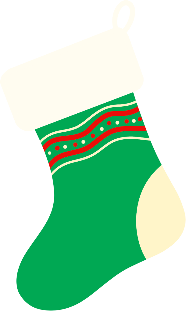 Christmas gift green socks image