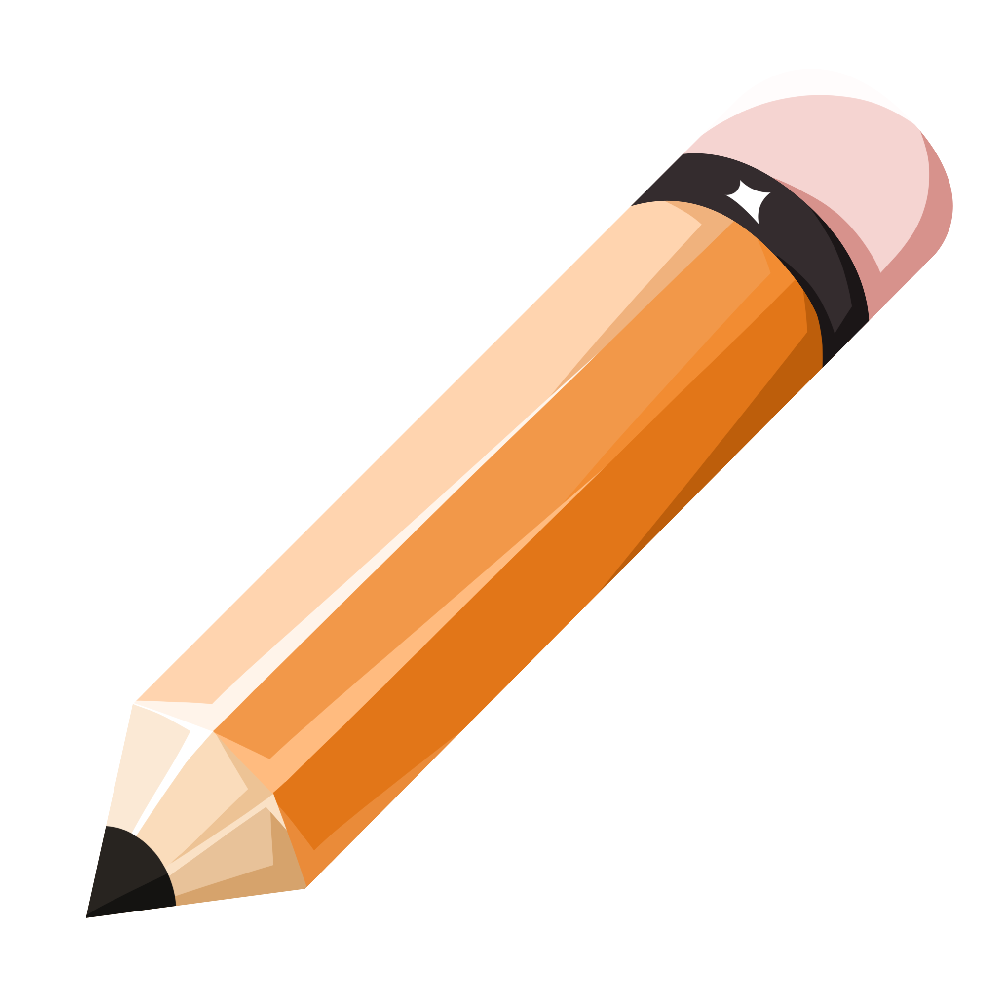 Learning supplies pencil brush image