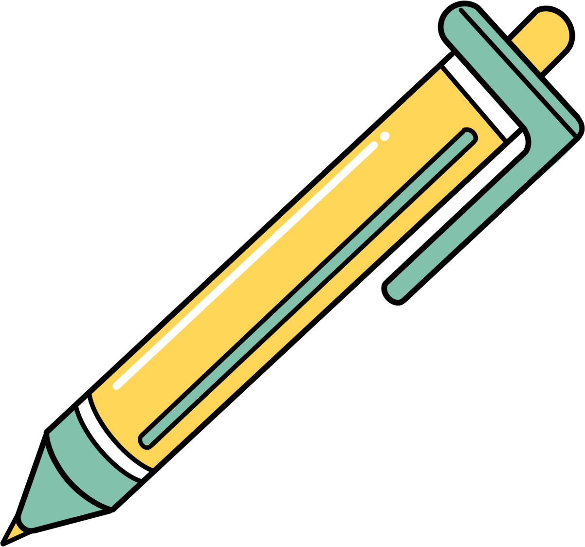 Cartoon neutral pen learning supplies image