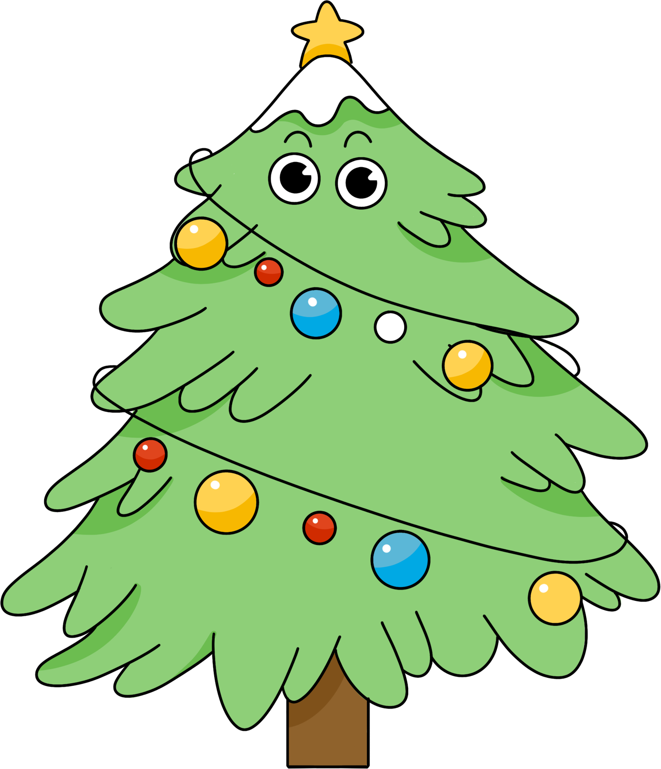 Christmas tree cartoon image