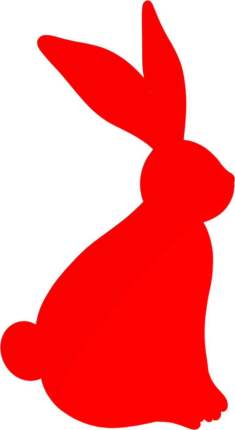 Cute and adorable rabbit silhouette image