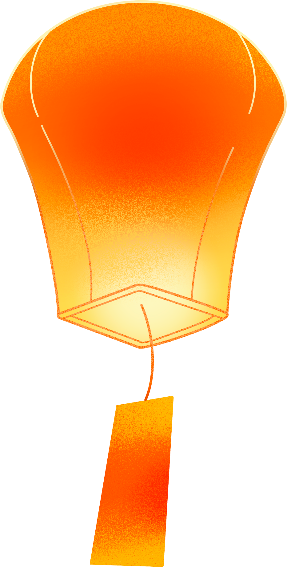 Cartoon red wishing lantern image