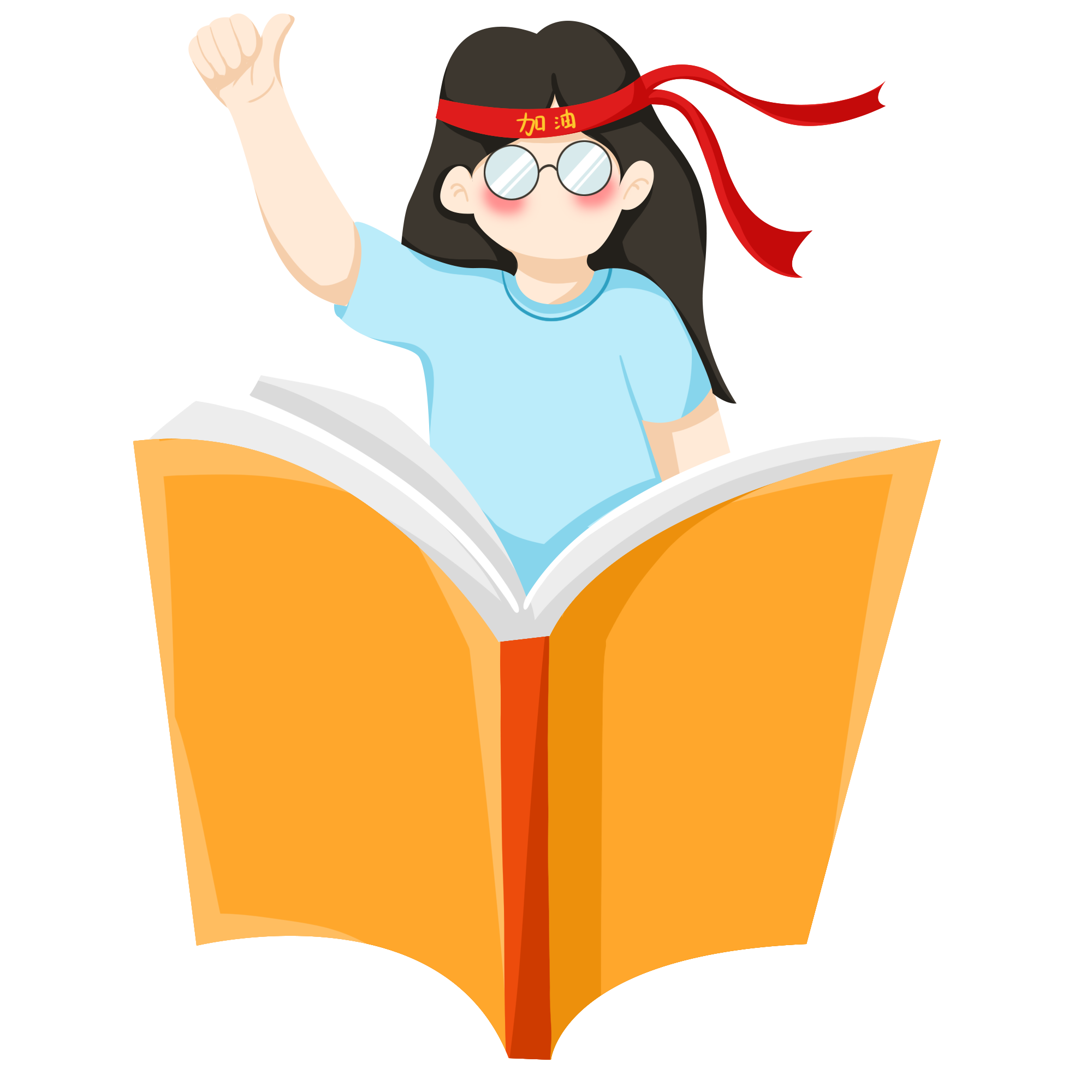 Girl studying hard for the college entrance examination