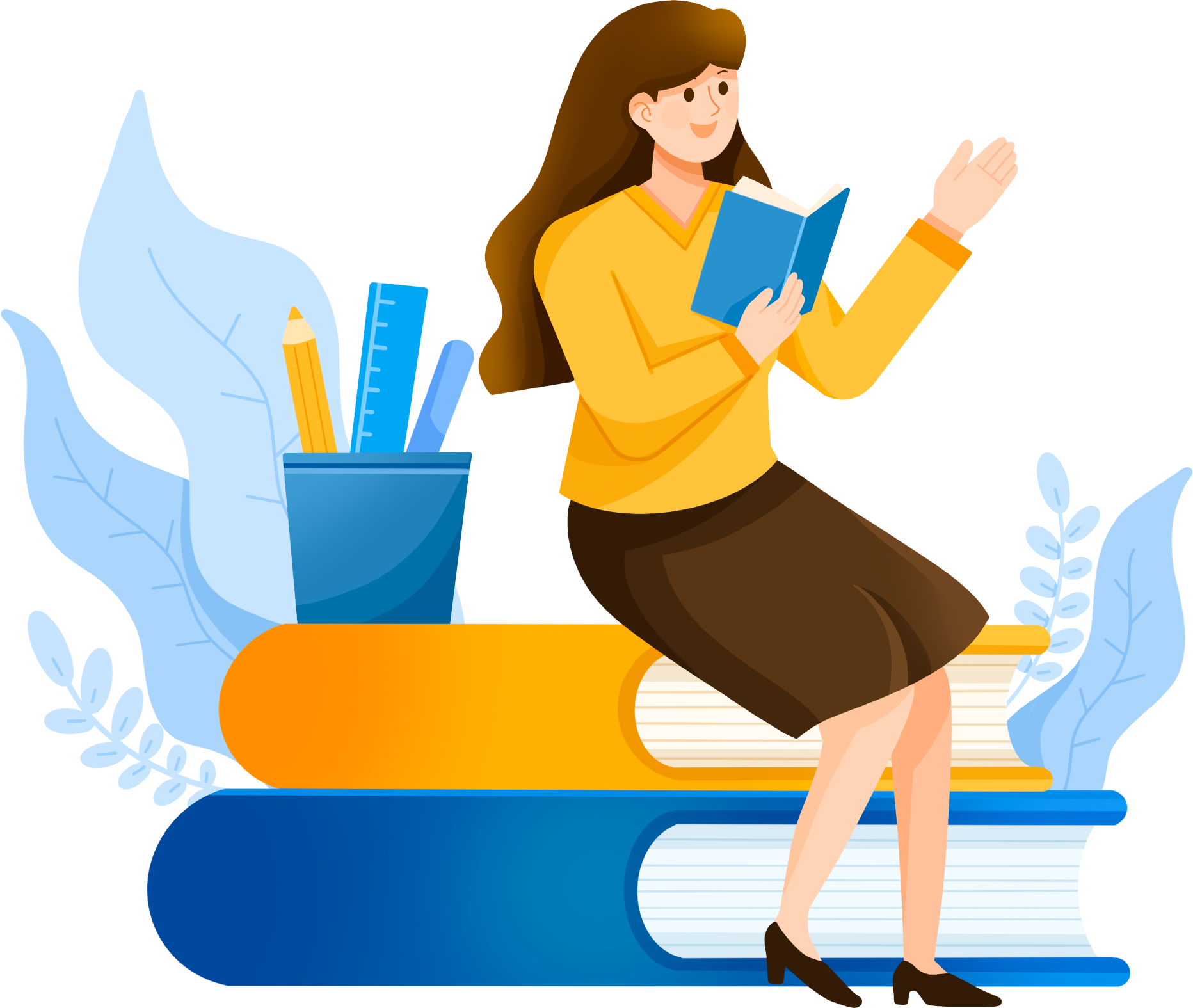 Excellent female teacher teaching education images