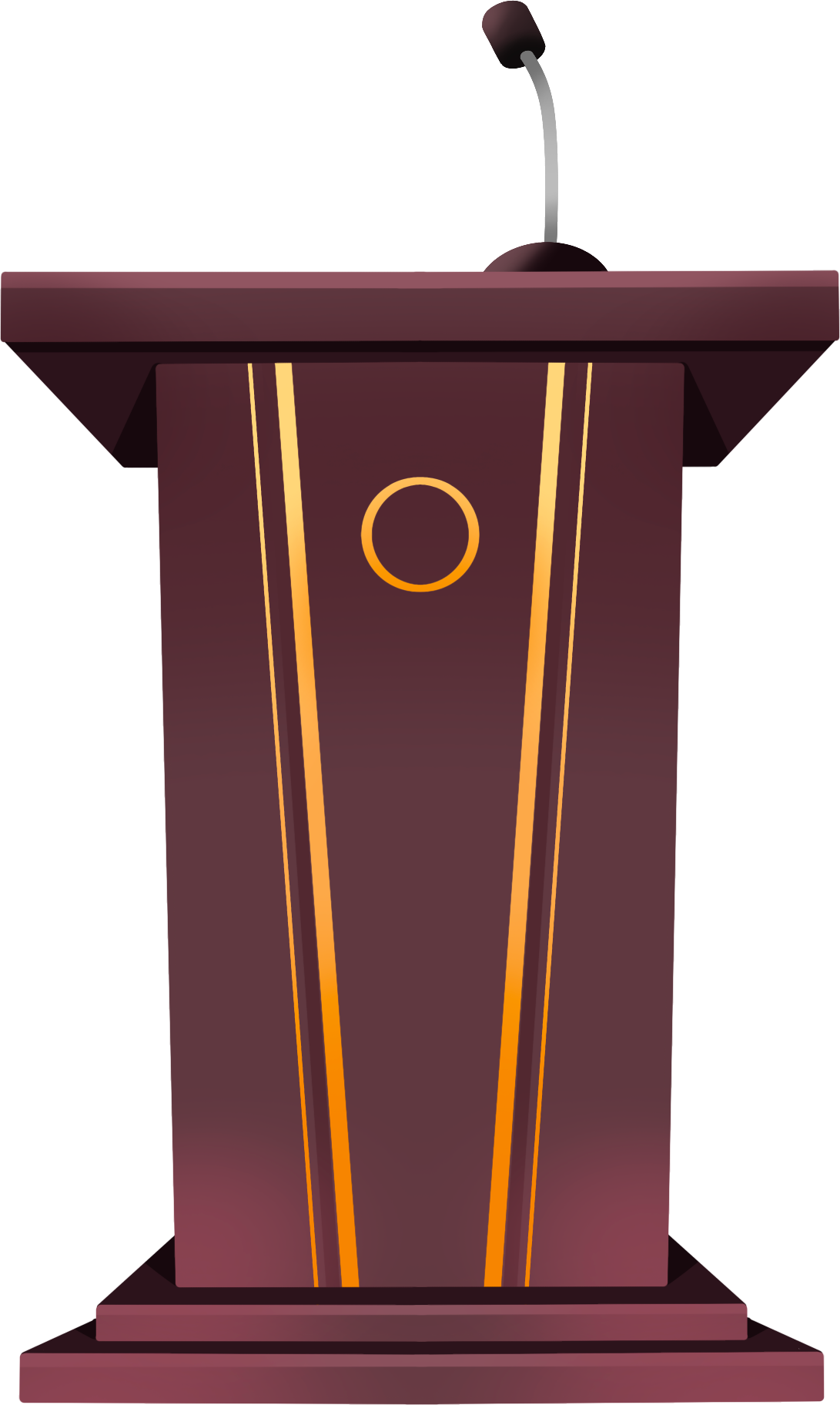 Wooden cartoon three-dimensional lecture podium image