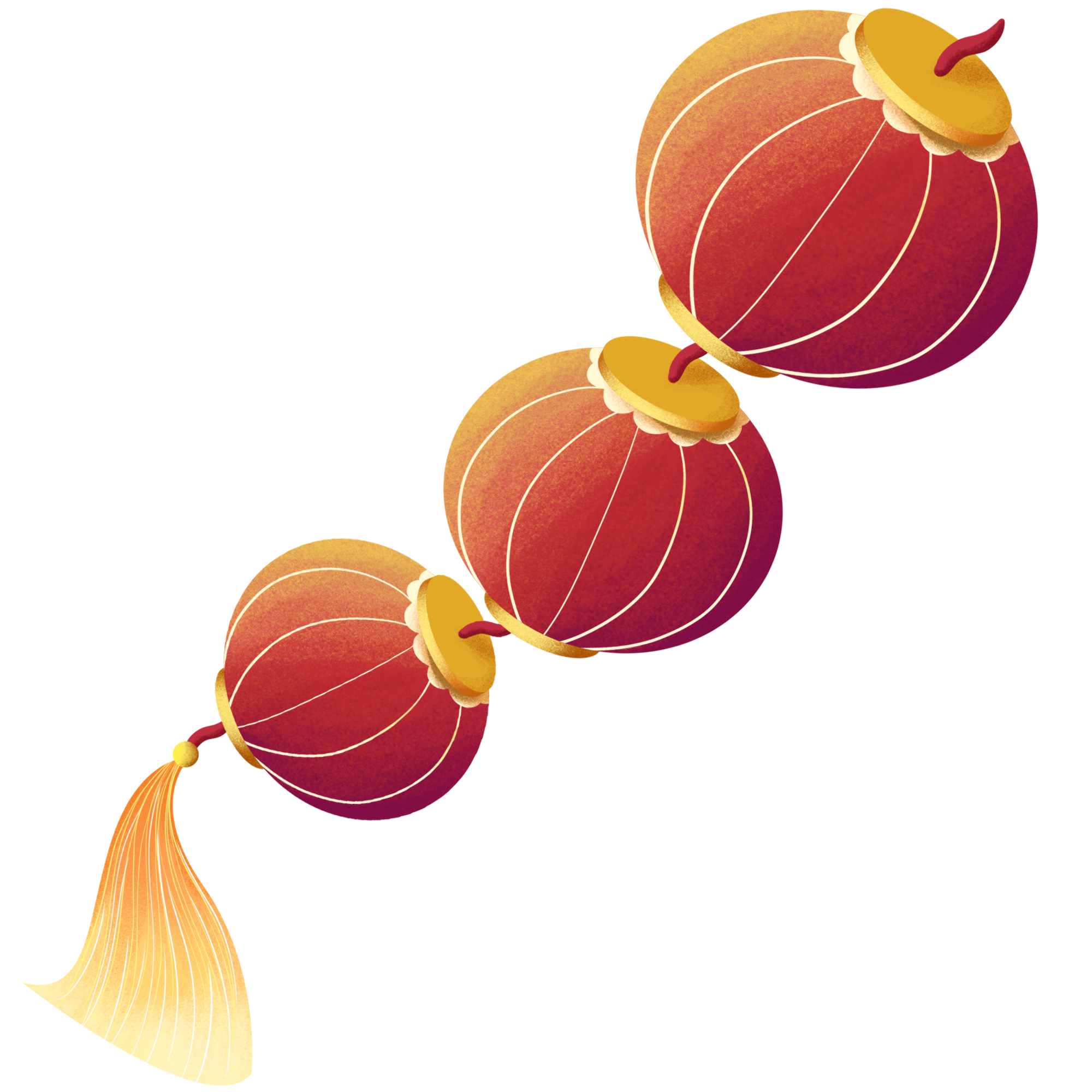 A string of lanterns for Spring Festival decoration