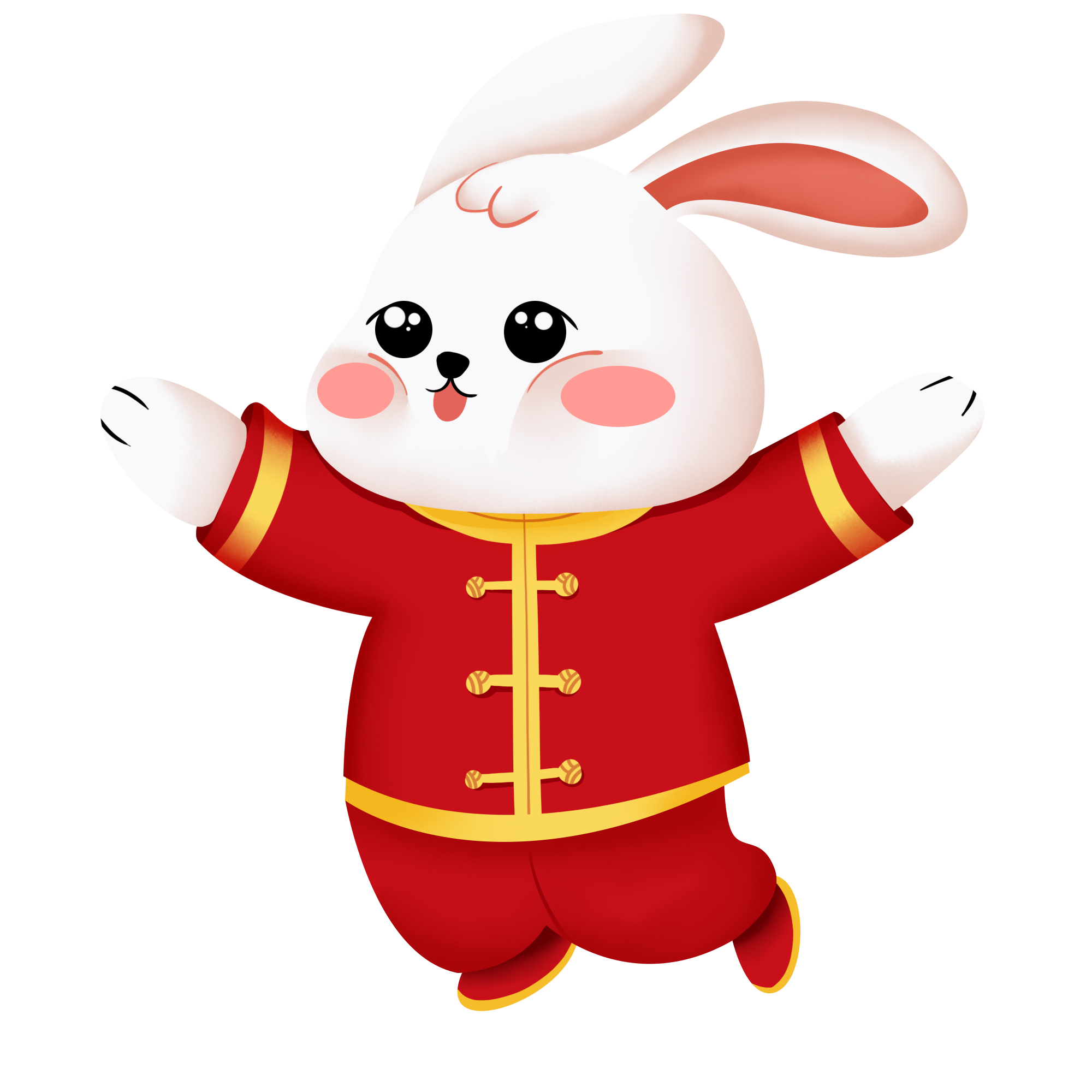 Cute rabbit elements for the New Year