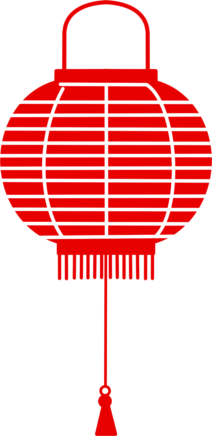 Monochrome round lantern big red lantern element