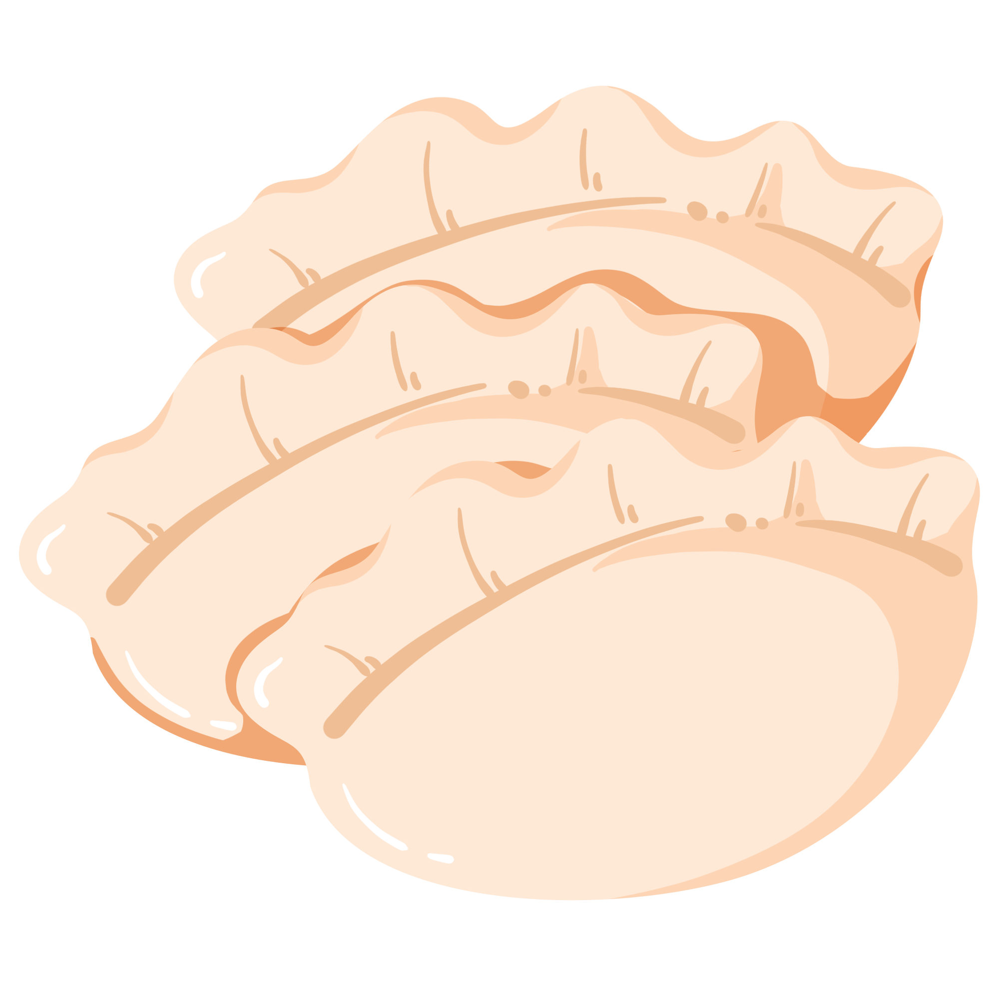 Hand-drawn reunion New Year's Eve dinner dumpling image