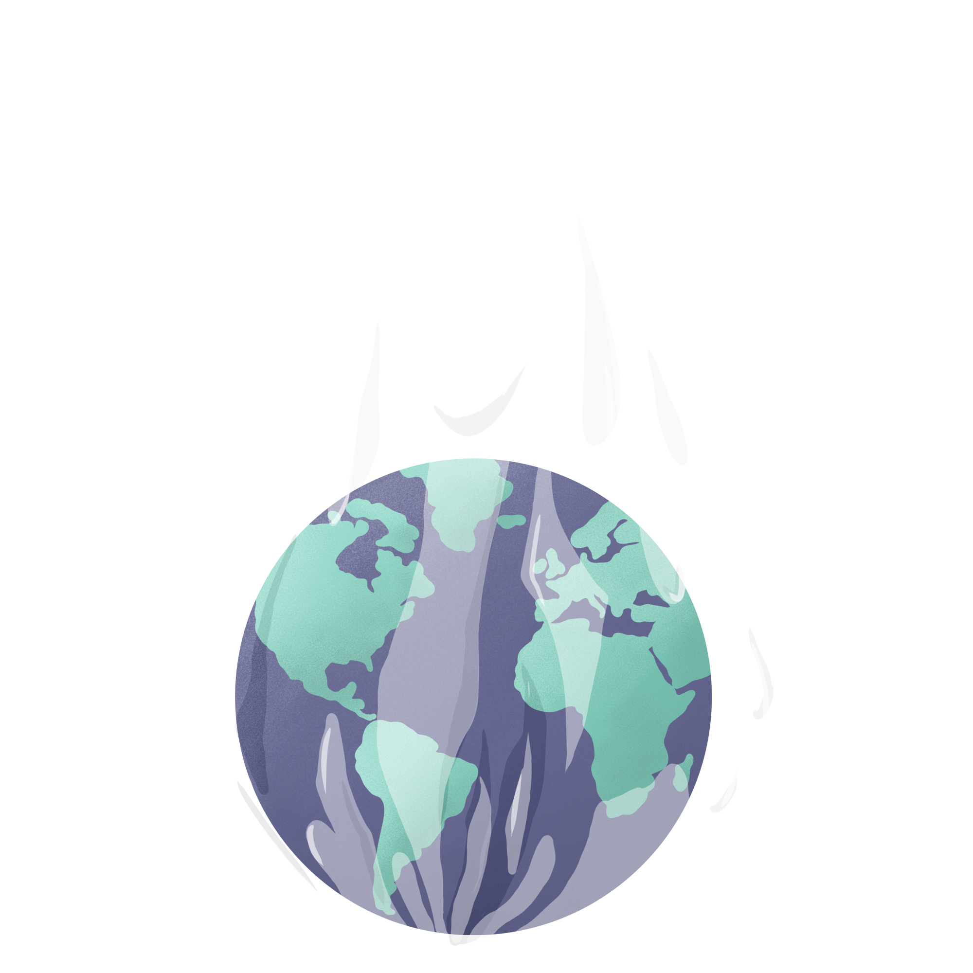 Image of a planet filled with plastic products