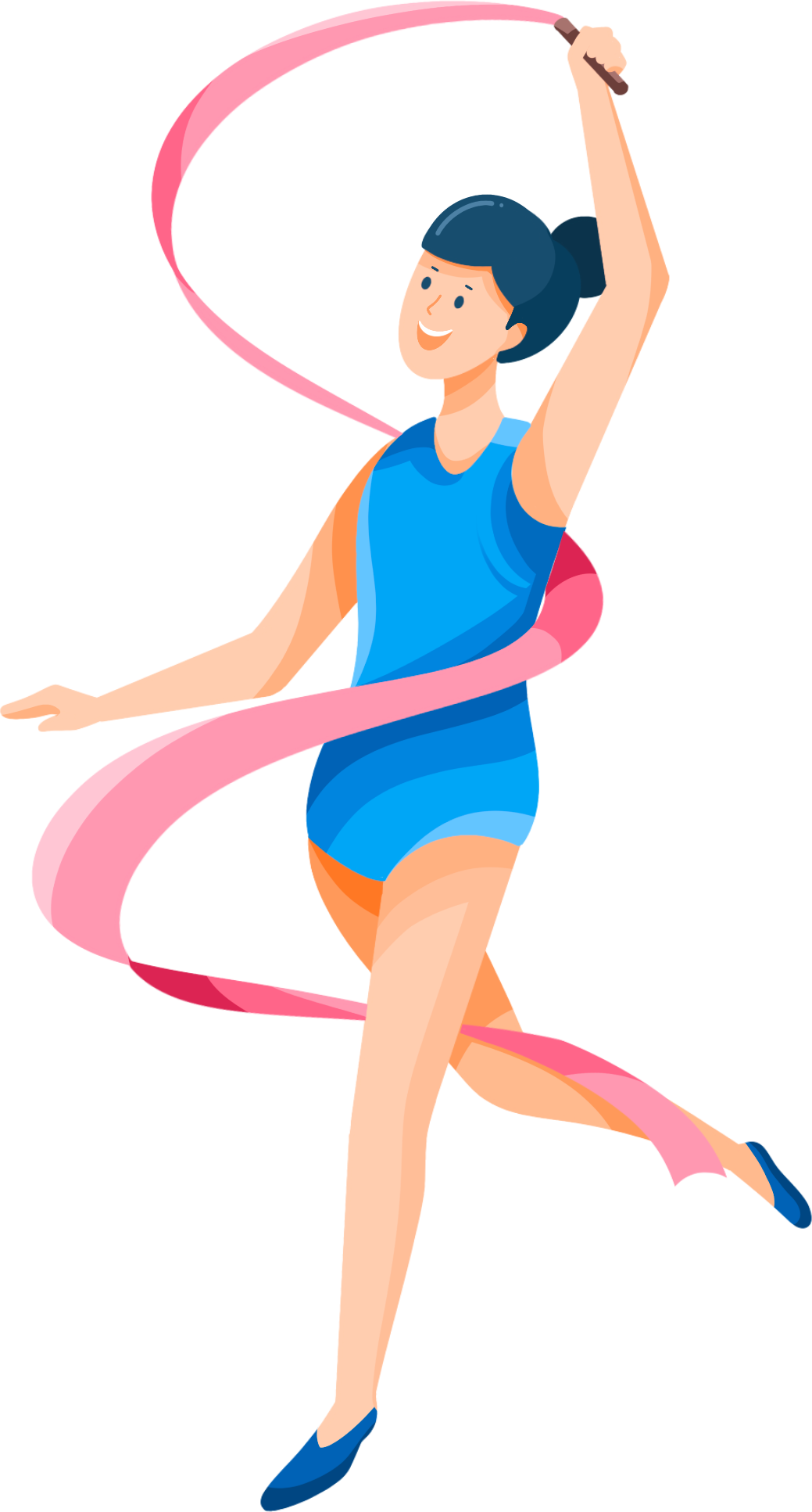 Artistic gymnastics cartoon image