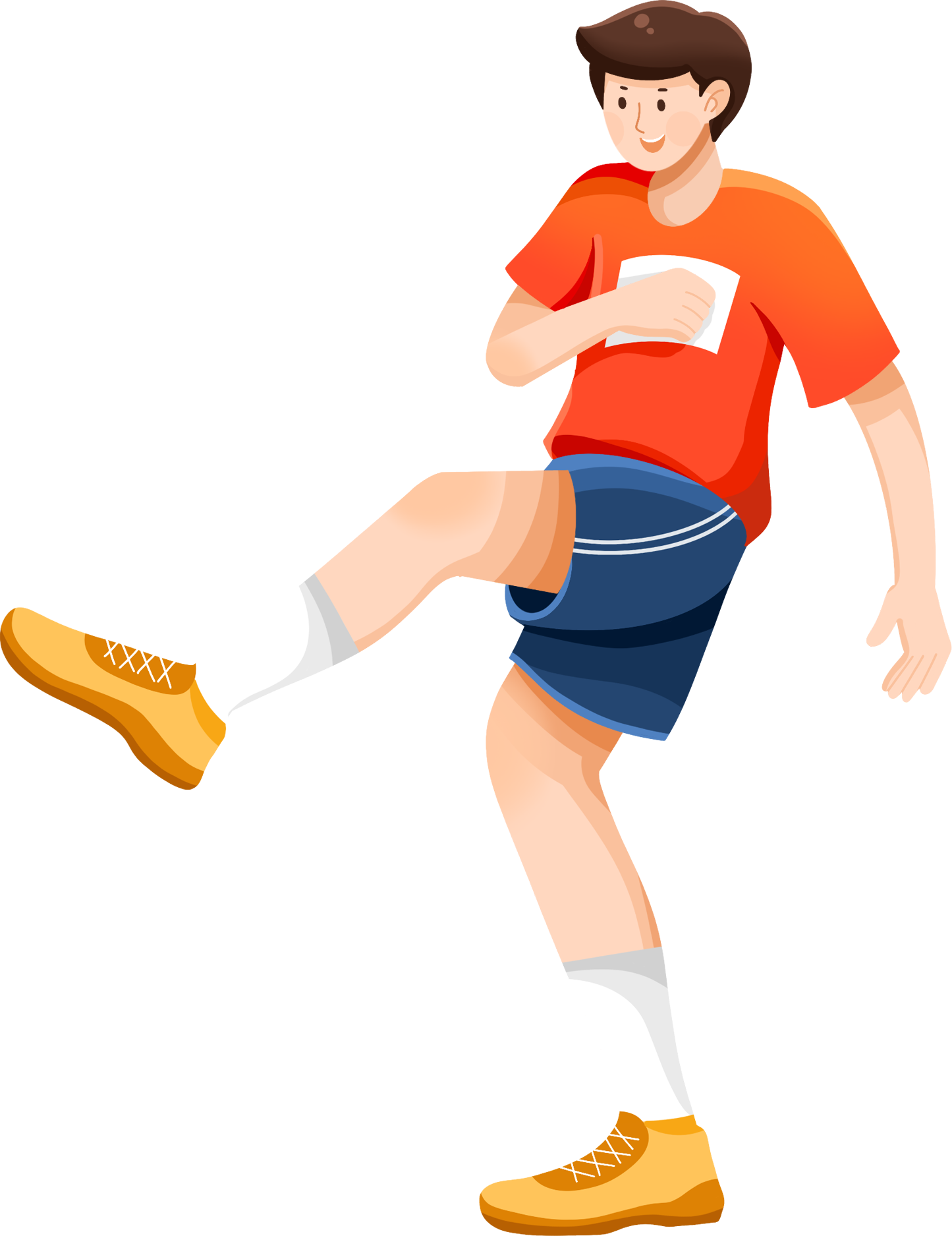 Image of boys playing soccer on the sports field