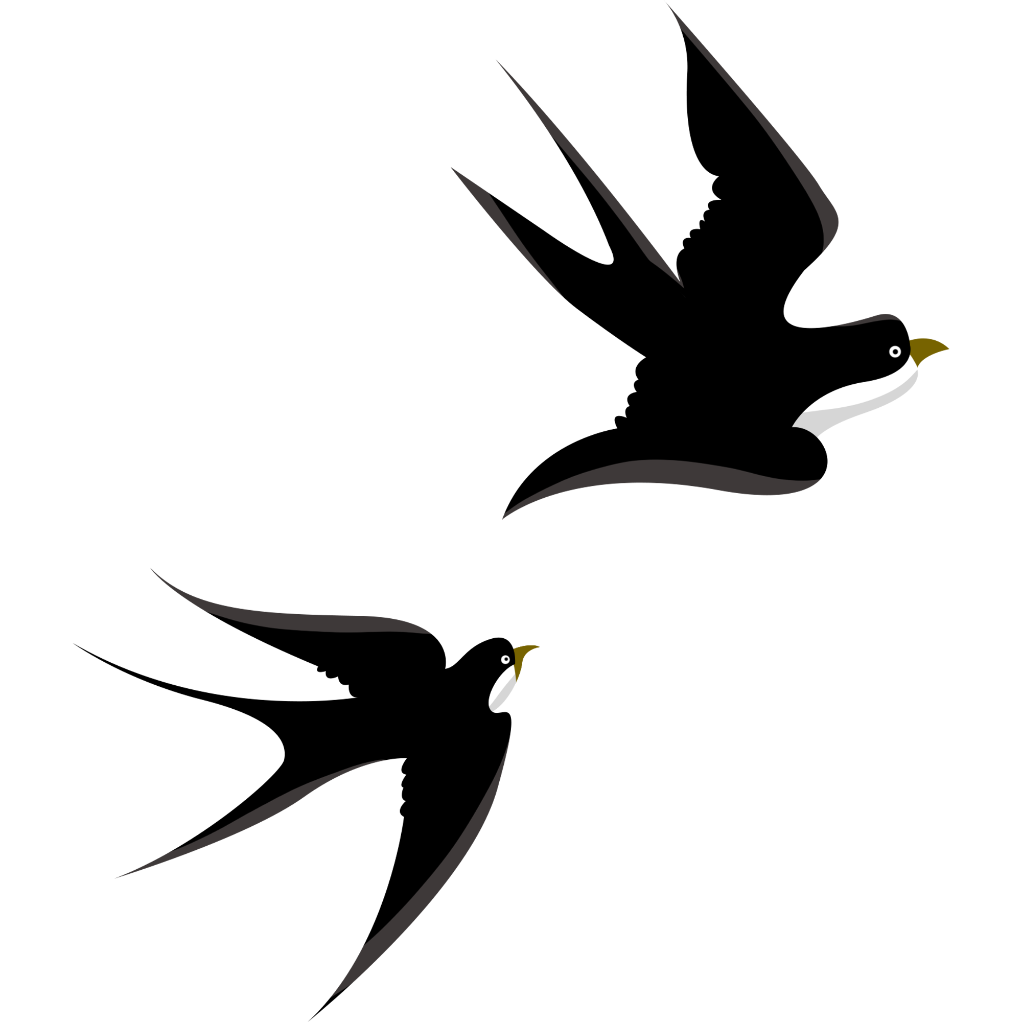 Flying Swallow Animal Cartoon Element Image