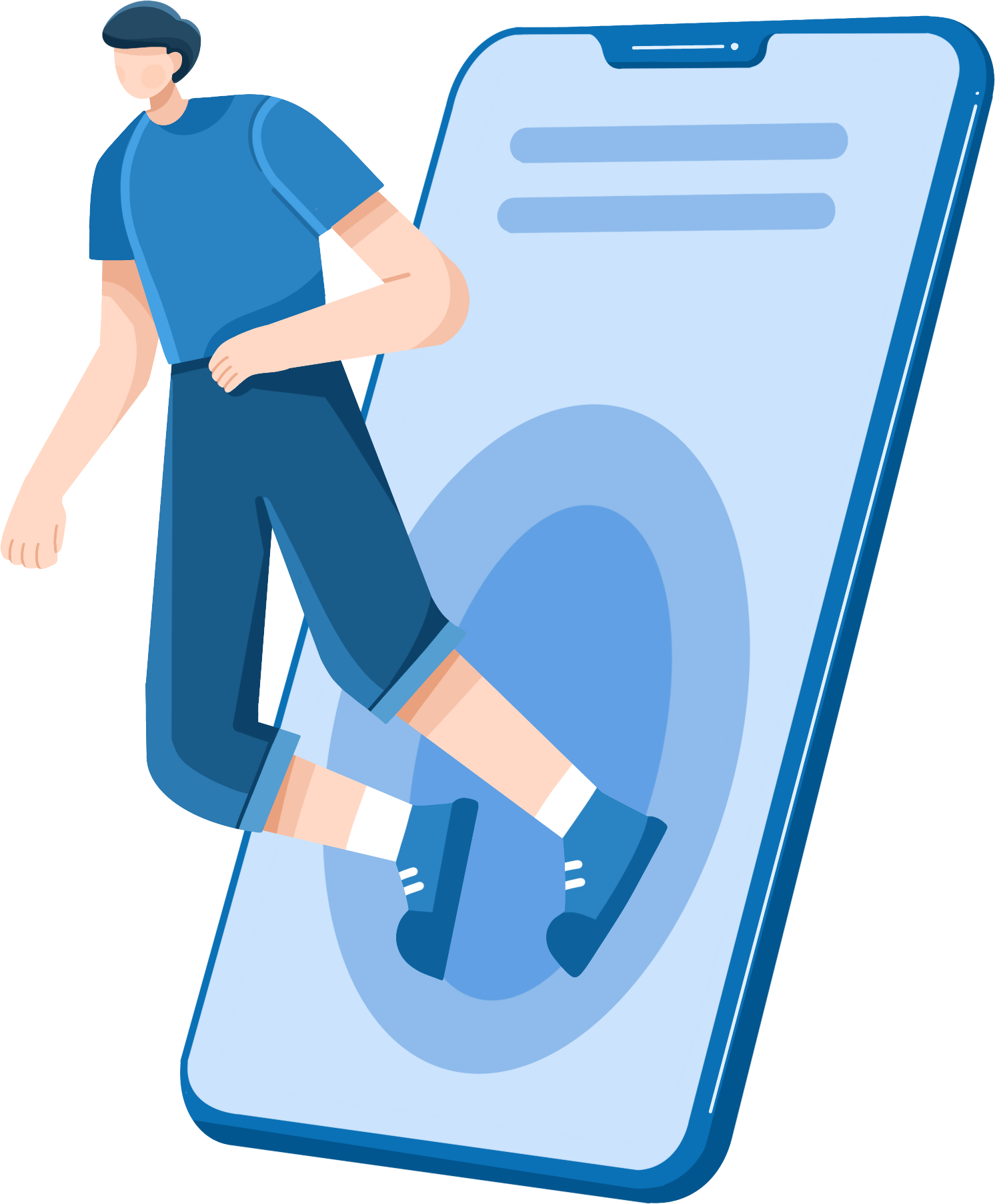 Pictures of boys coming out of the phone