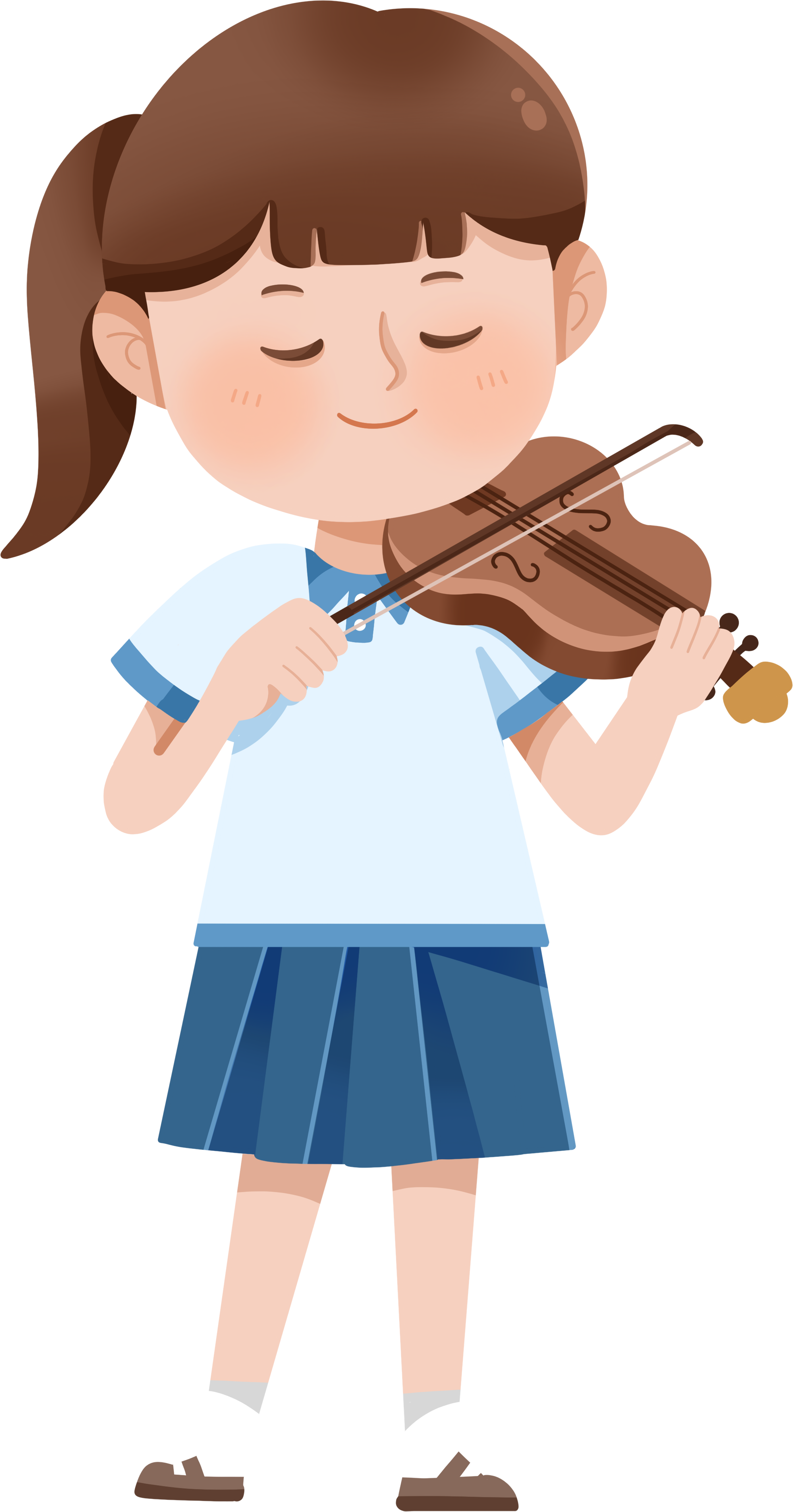 An elegant girl playing the violin image