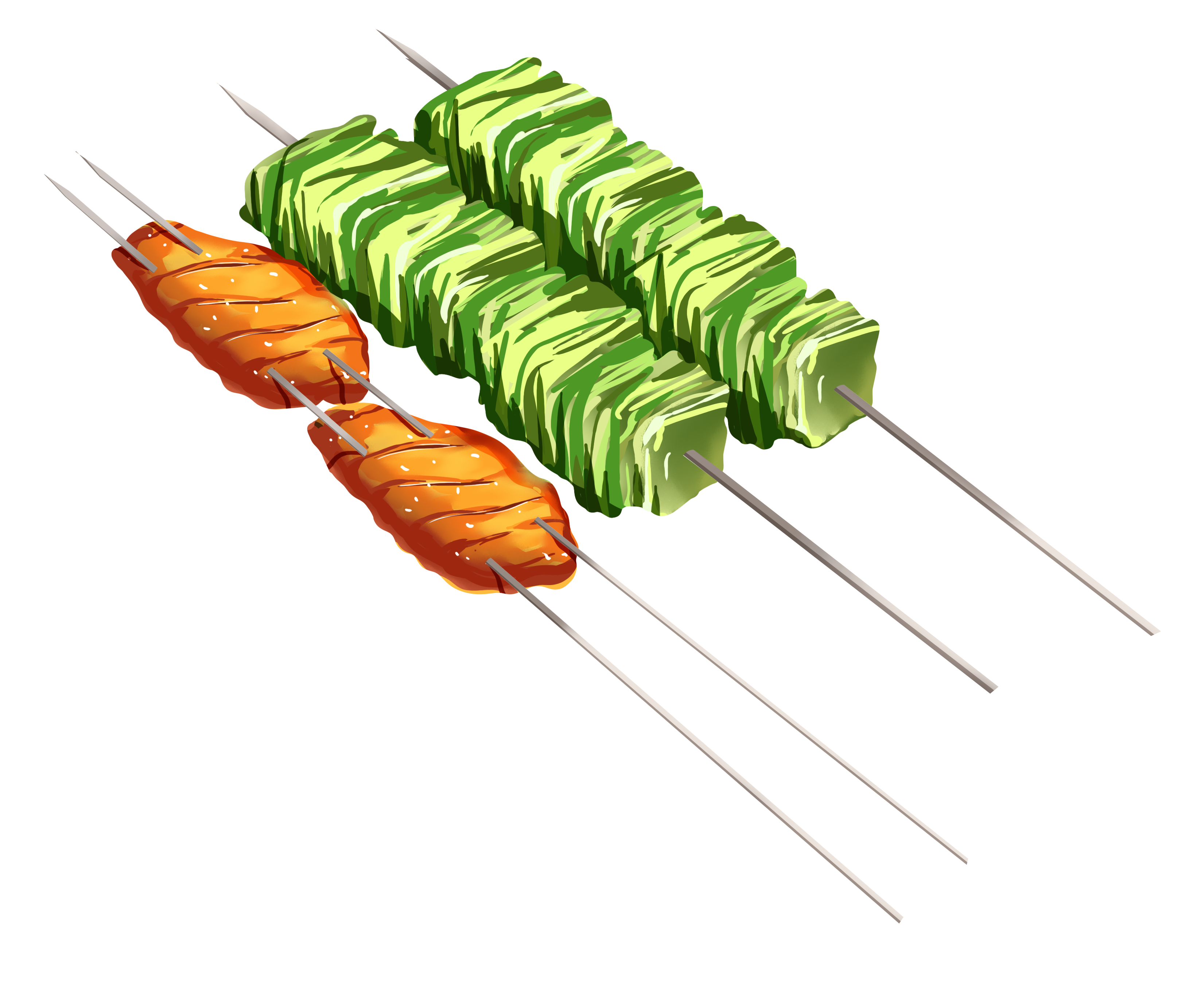 Vegetable Chicken Wings Zibo Barbecue Image