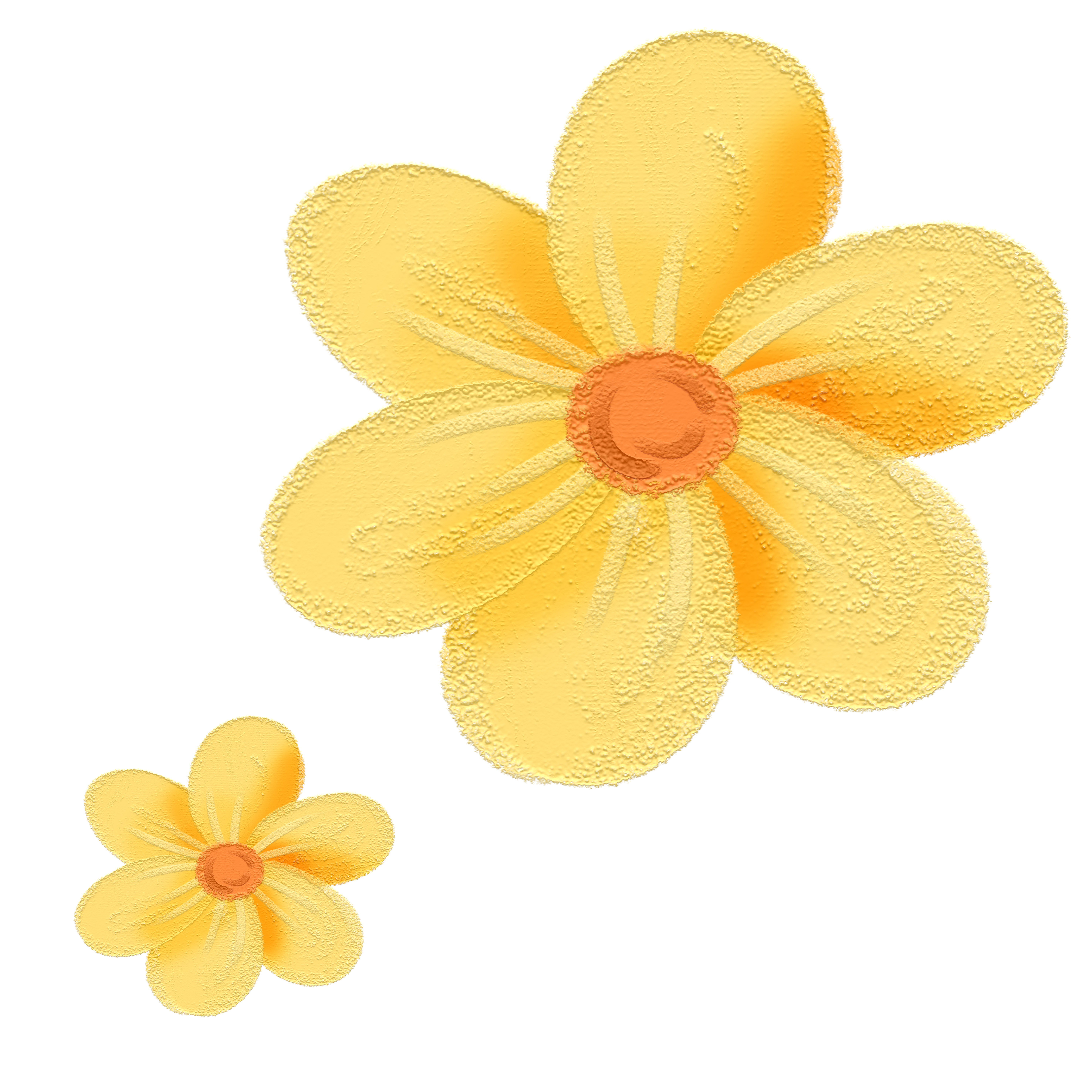 Oil painting texture yellow flower image