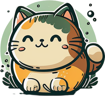 Fresh and Simple Cartoon Cat Avatar Design