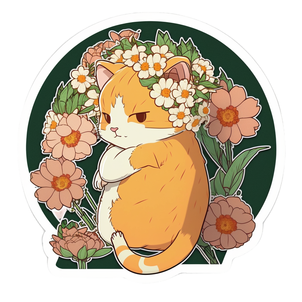 Cute Bengal Tiger Striped Cat PNG Illustration Design