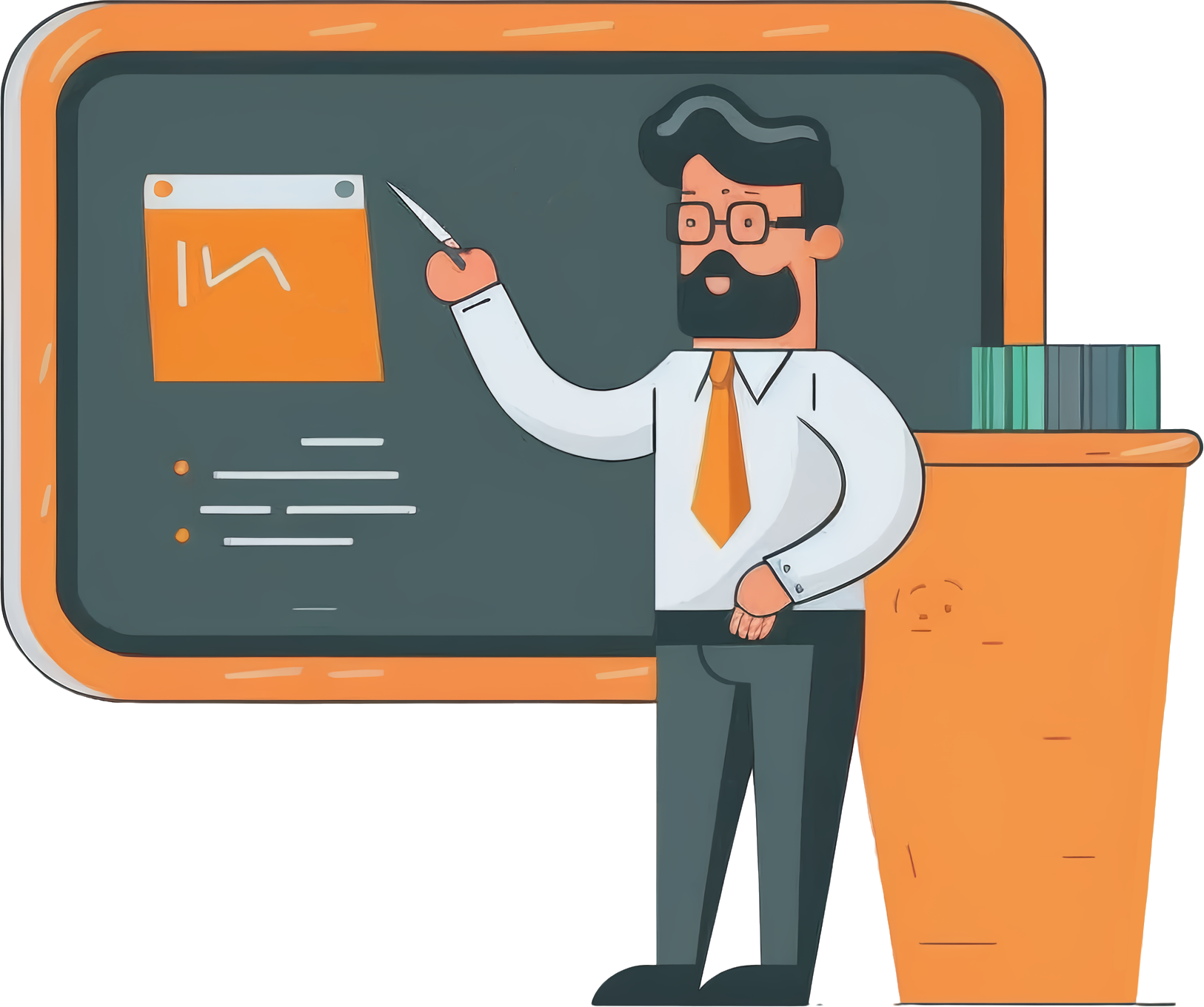 Illustration Design for Teacher's Classroom Lectures