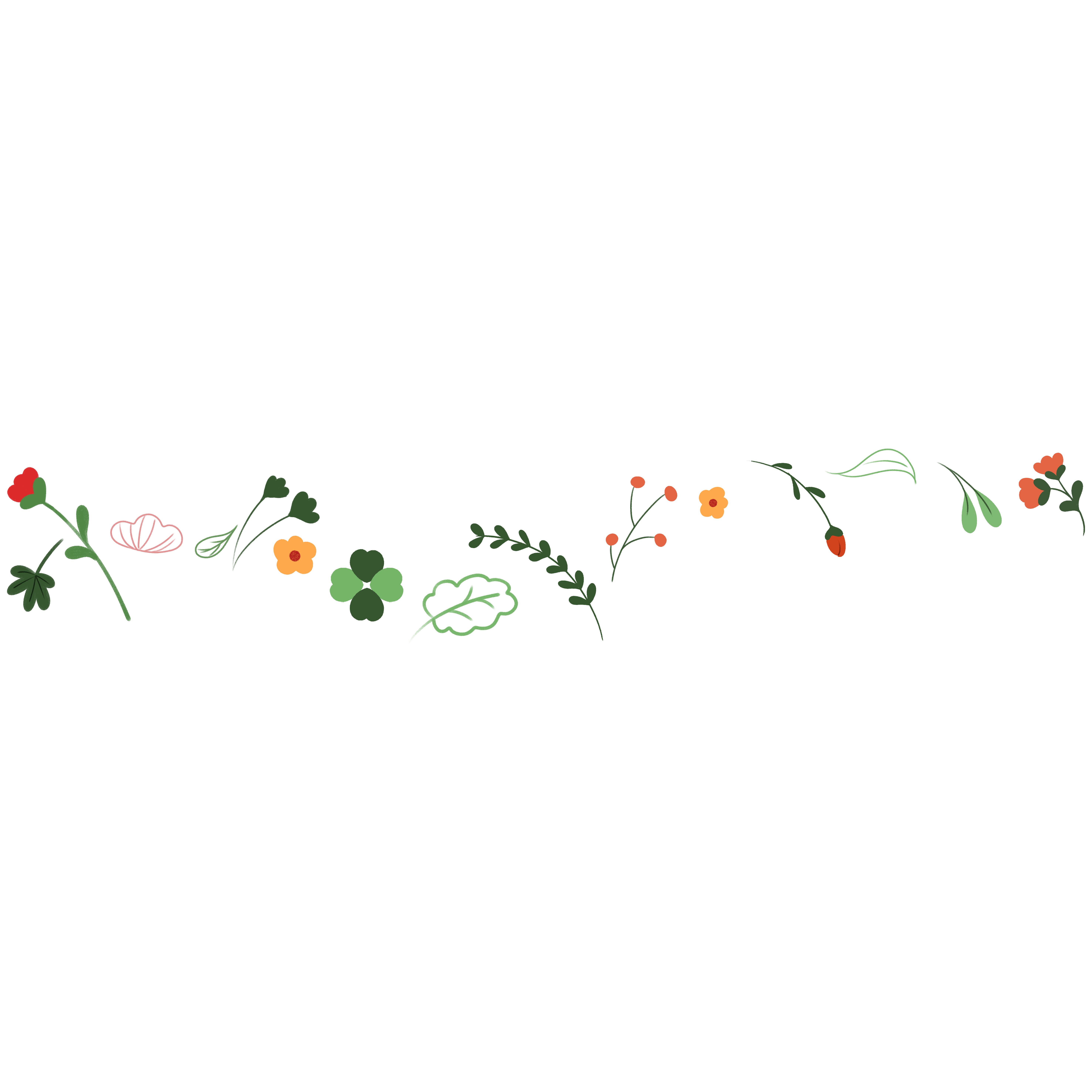 Colorful Wildflower Border Divider Material