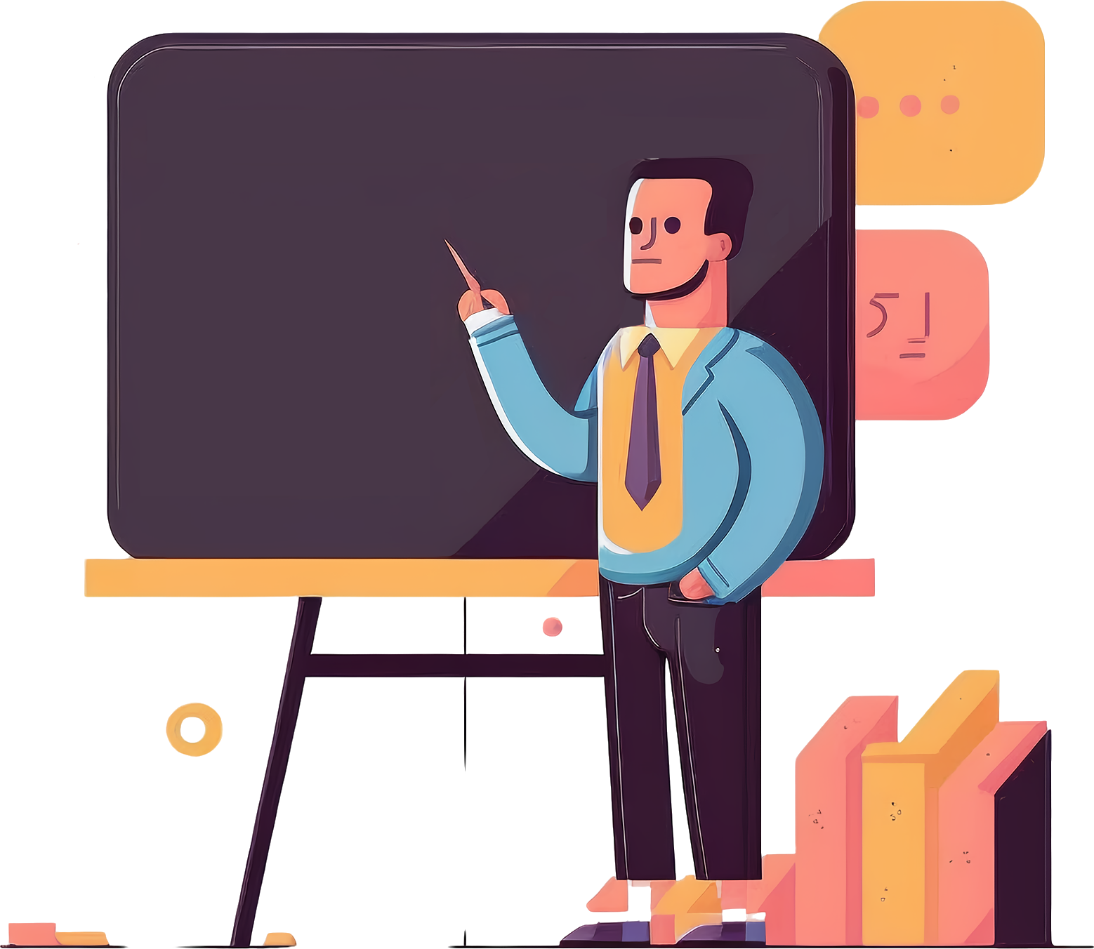 Illustration design element graphics materials for teacher classroom lectures