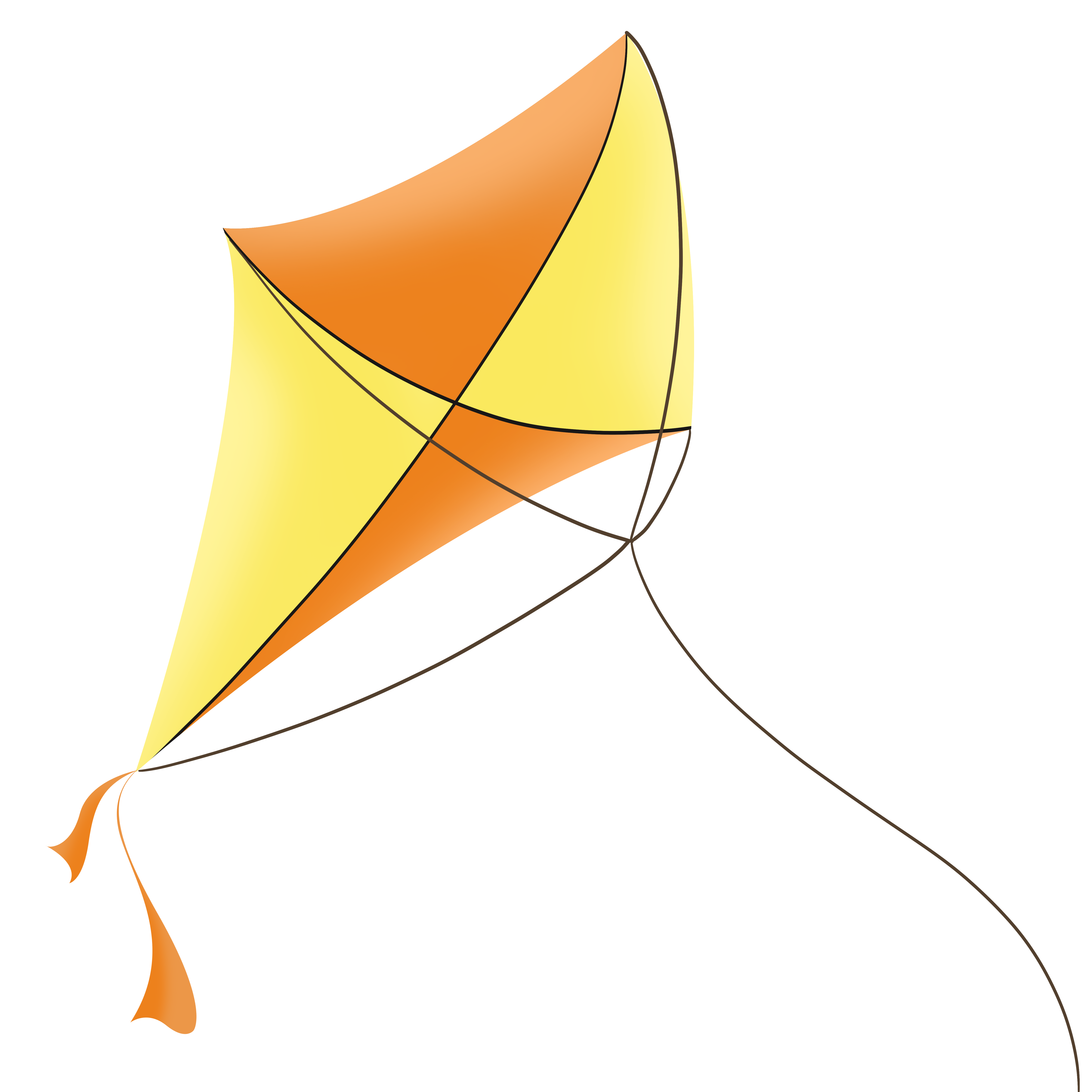 Colorful hand-painted kite in flight