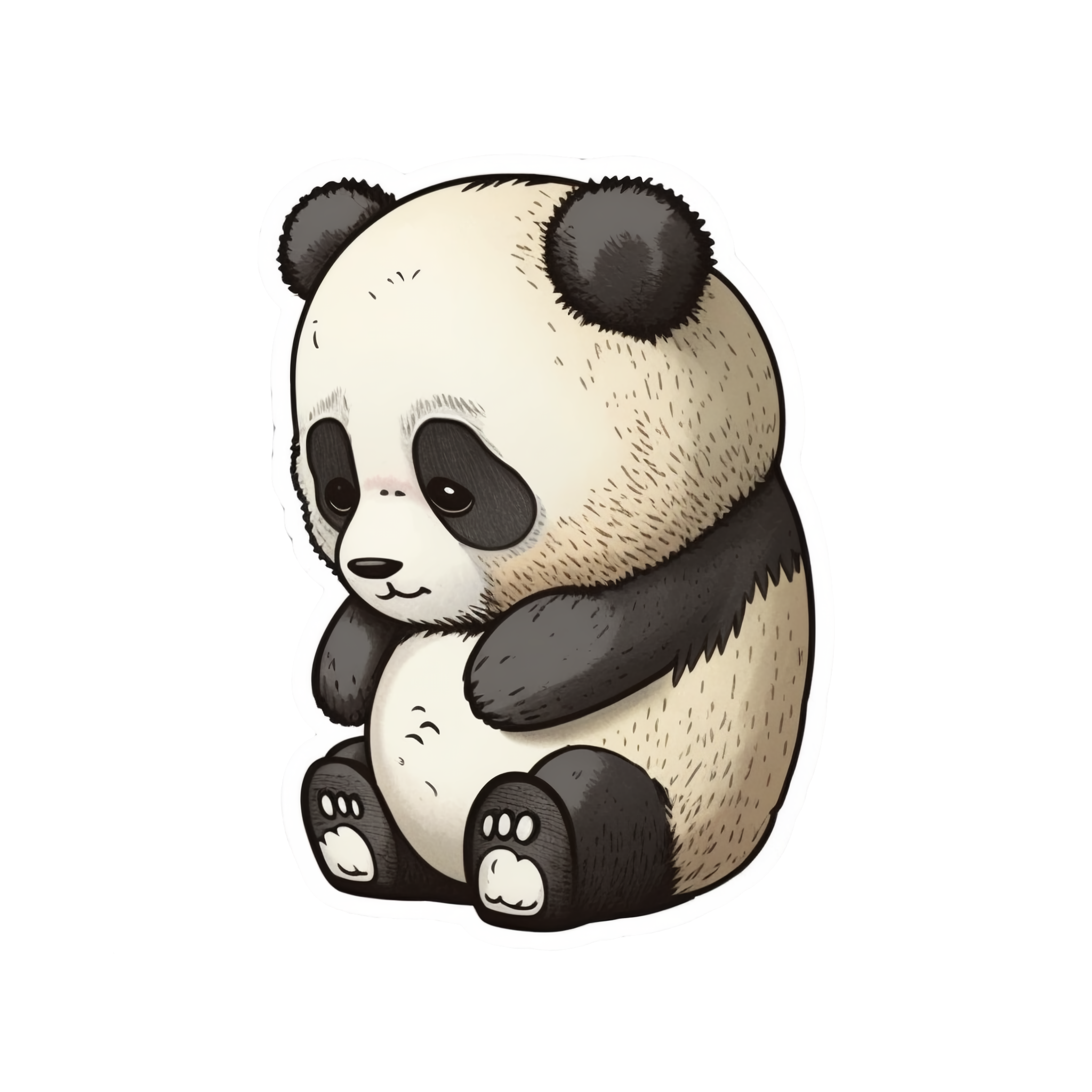 Cute Panda Stickers - Anime Style