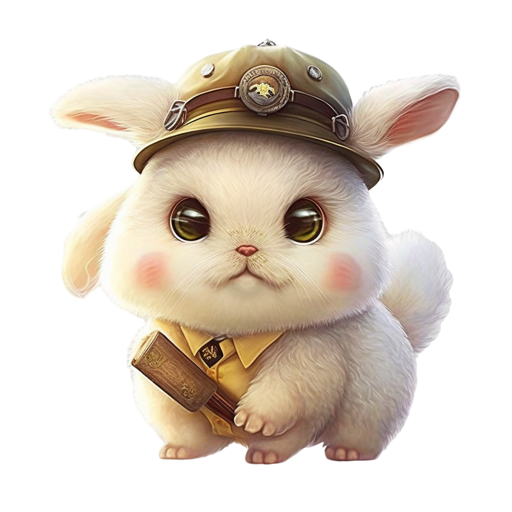 Cute rabbit illustration design material