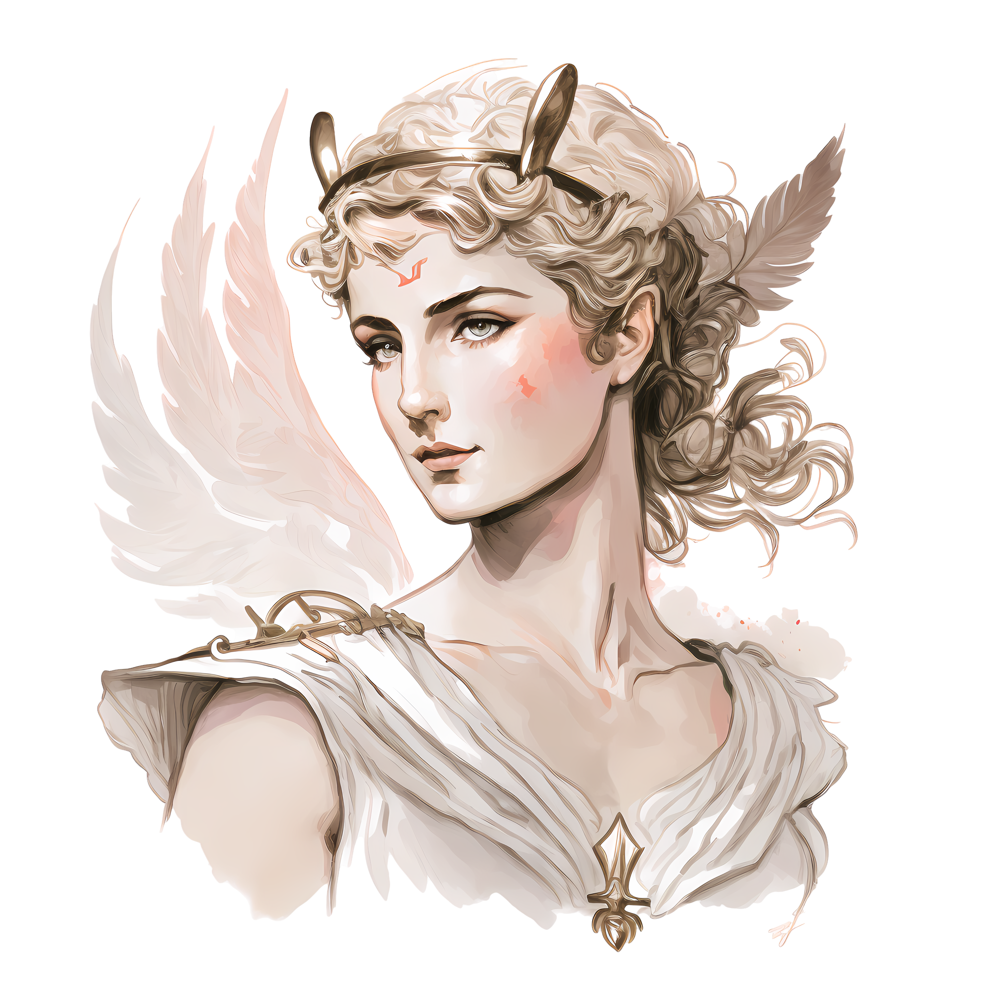 Illustration materials of Goddess Diana