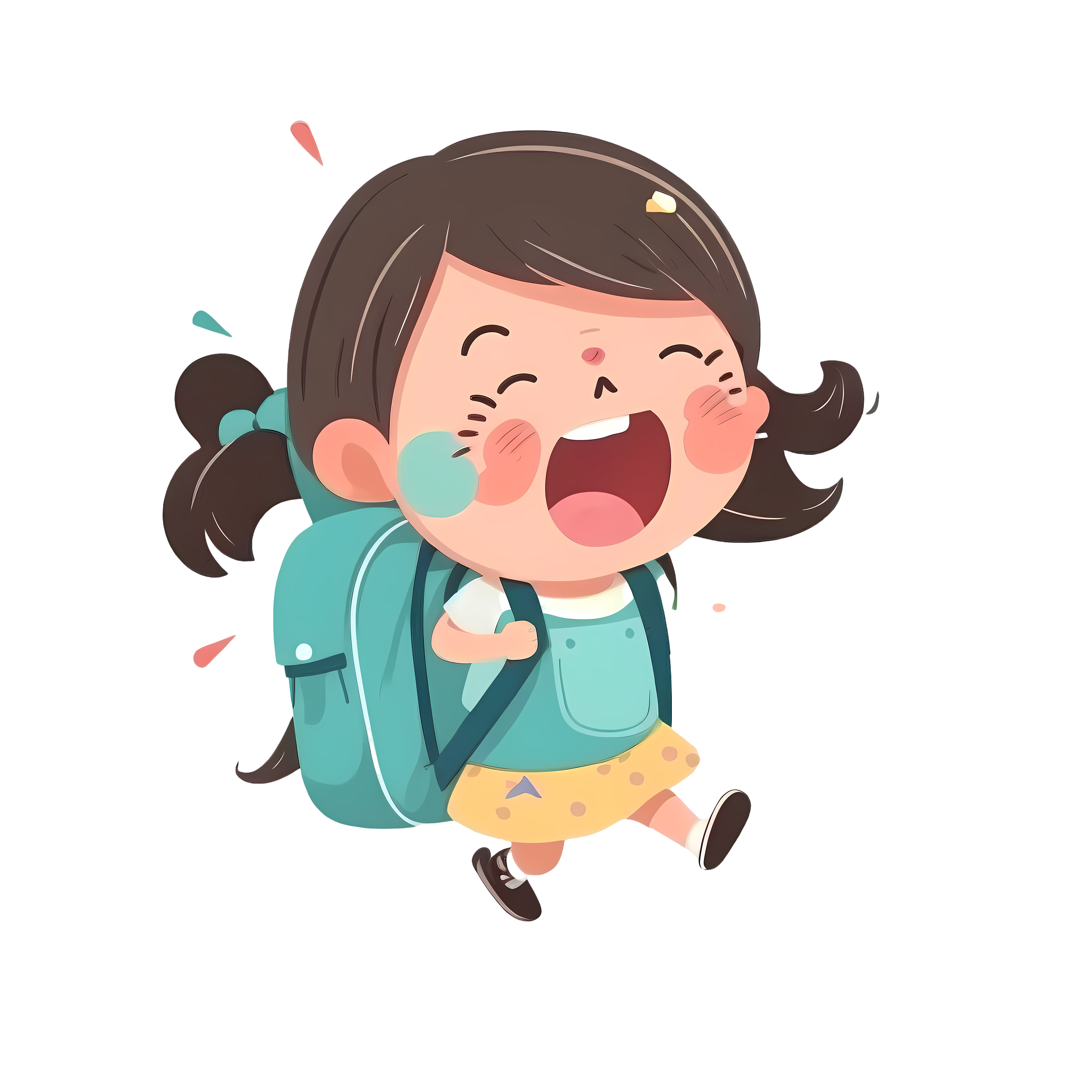 Cute backpack illustration design