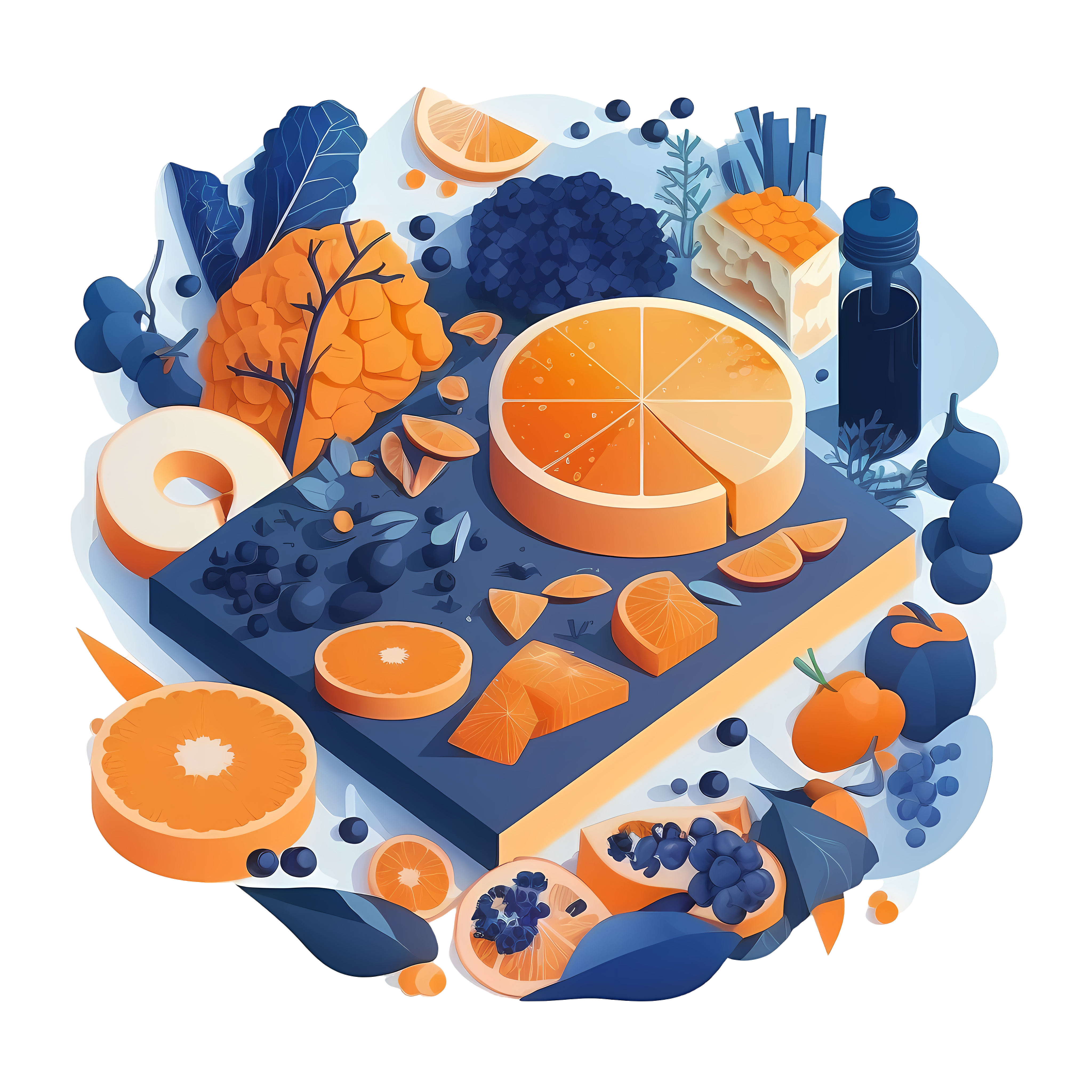 Hand-drawn food illustration PNG material