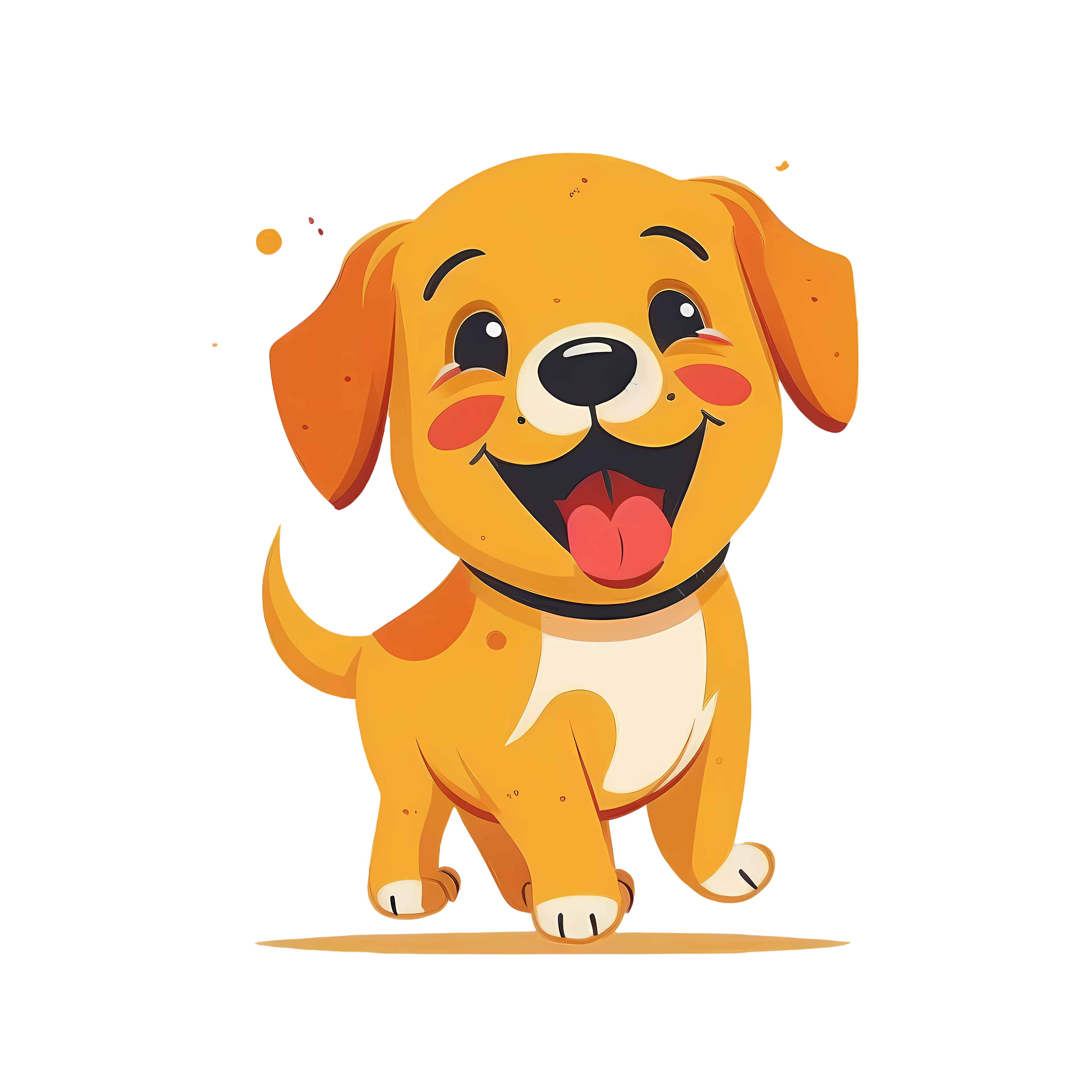 Cute yellow dog illustration