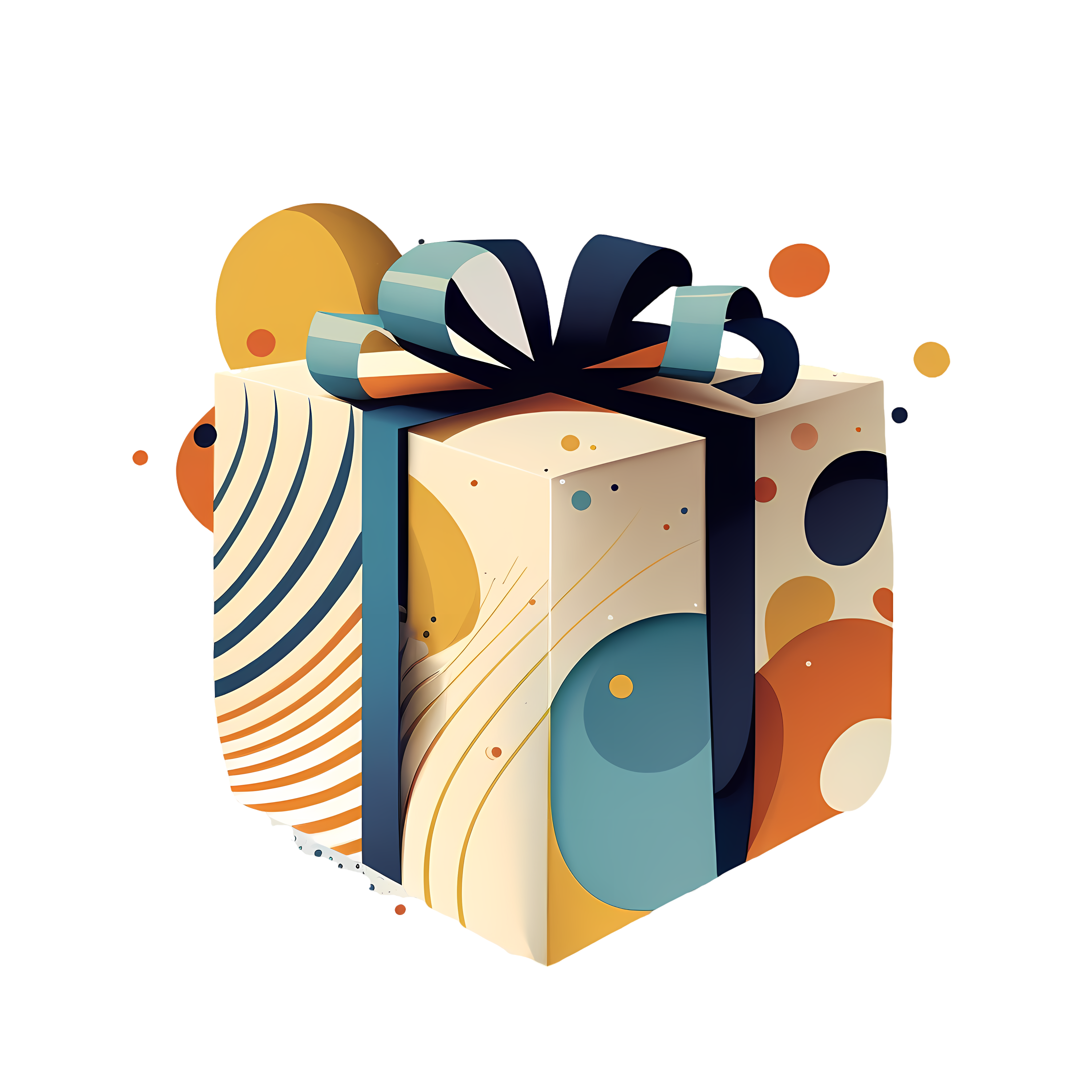 Modern Flat Illustration Design Commercial Material Gift Box