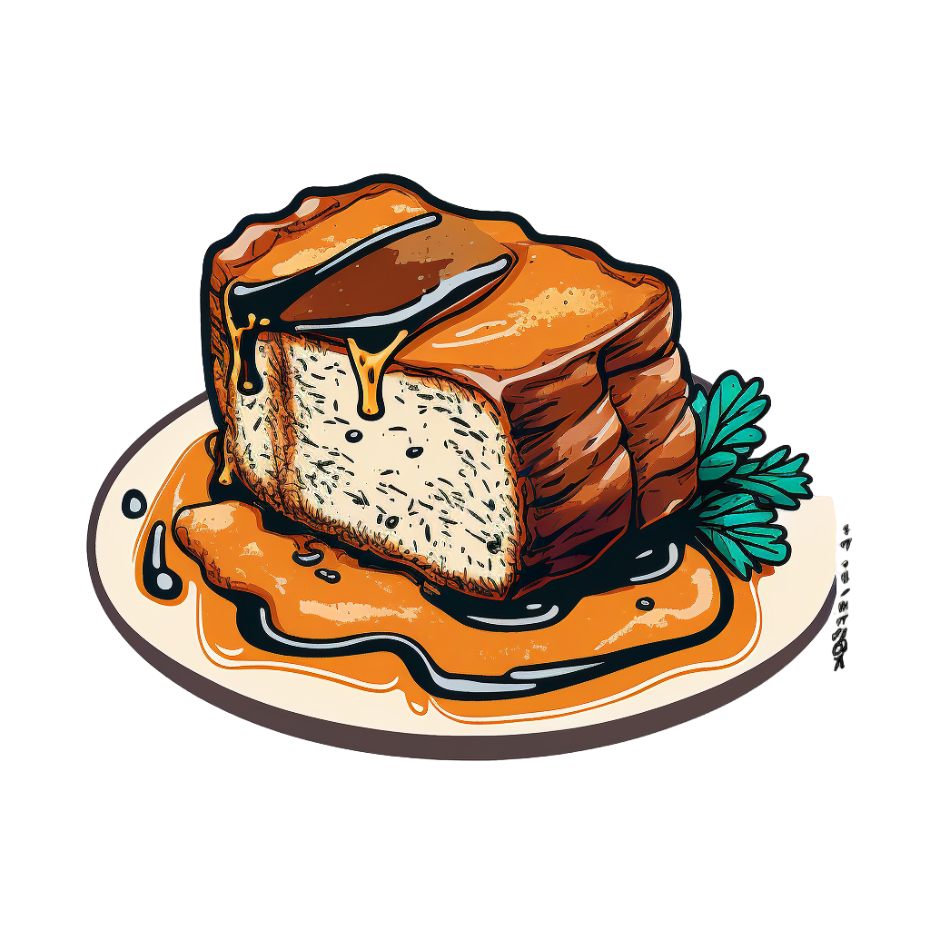 Hand-drawn Food Illustration - Braised Pork