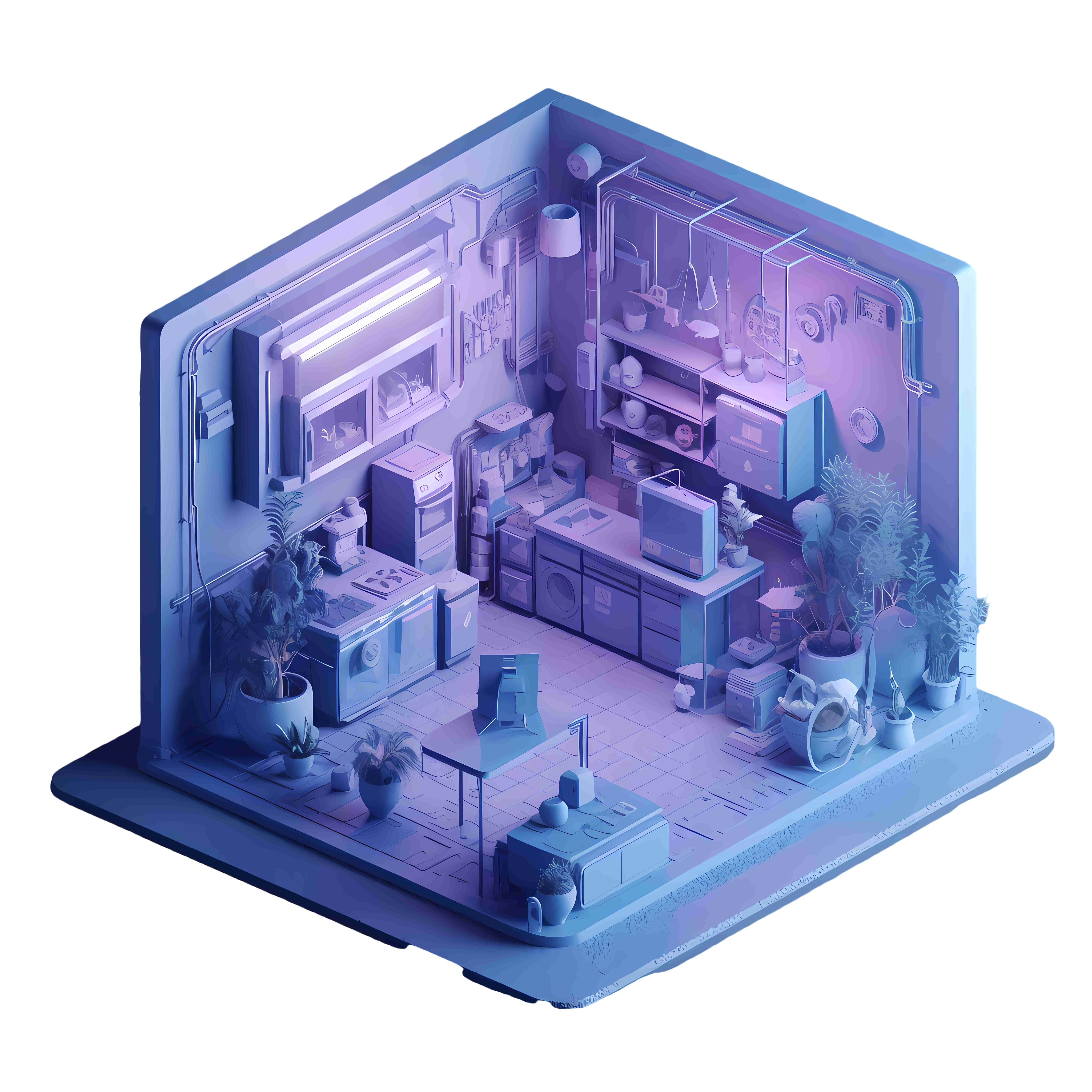 Transparent Technology Element 3D Design Material