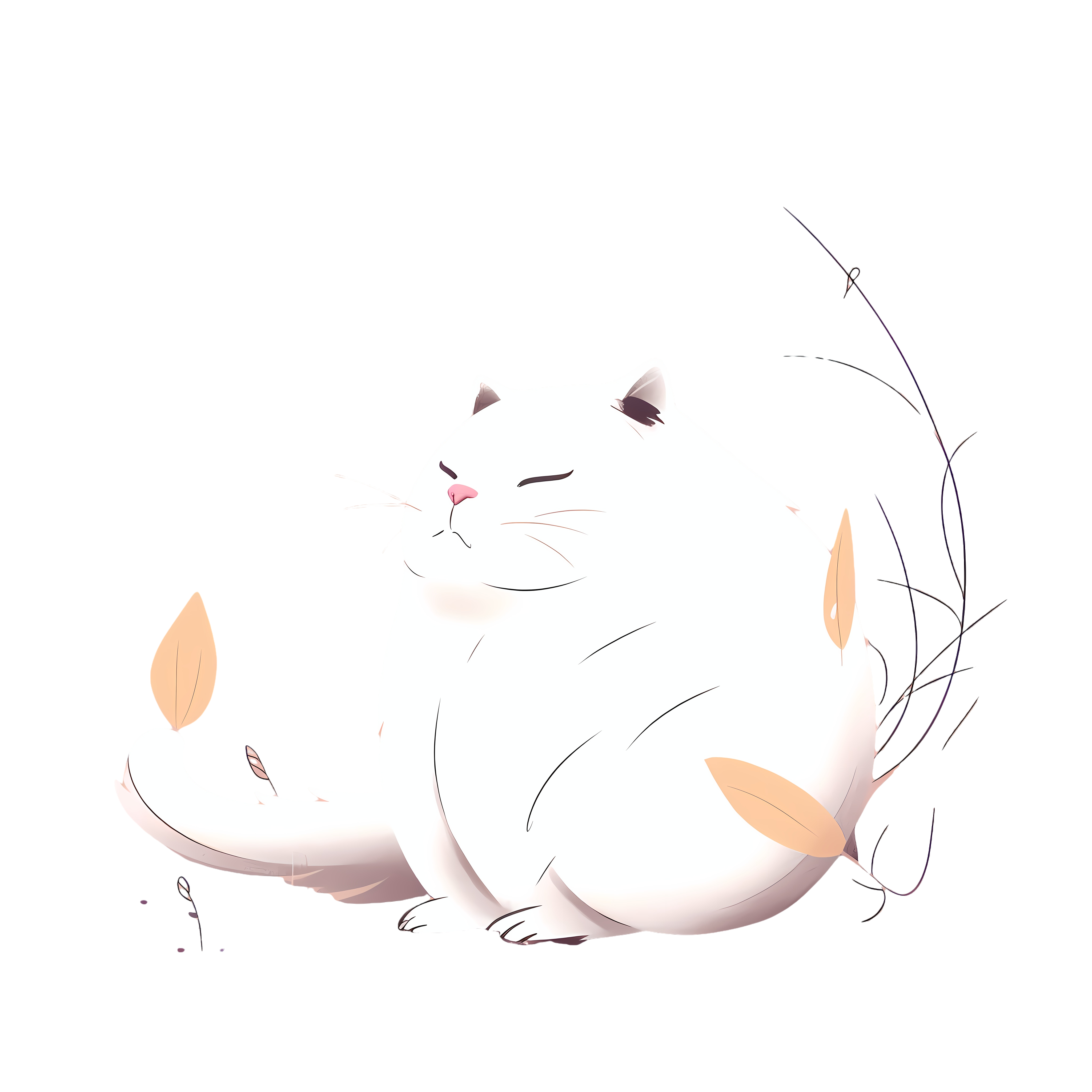 Simple style fat cat