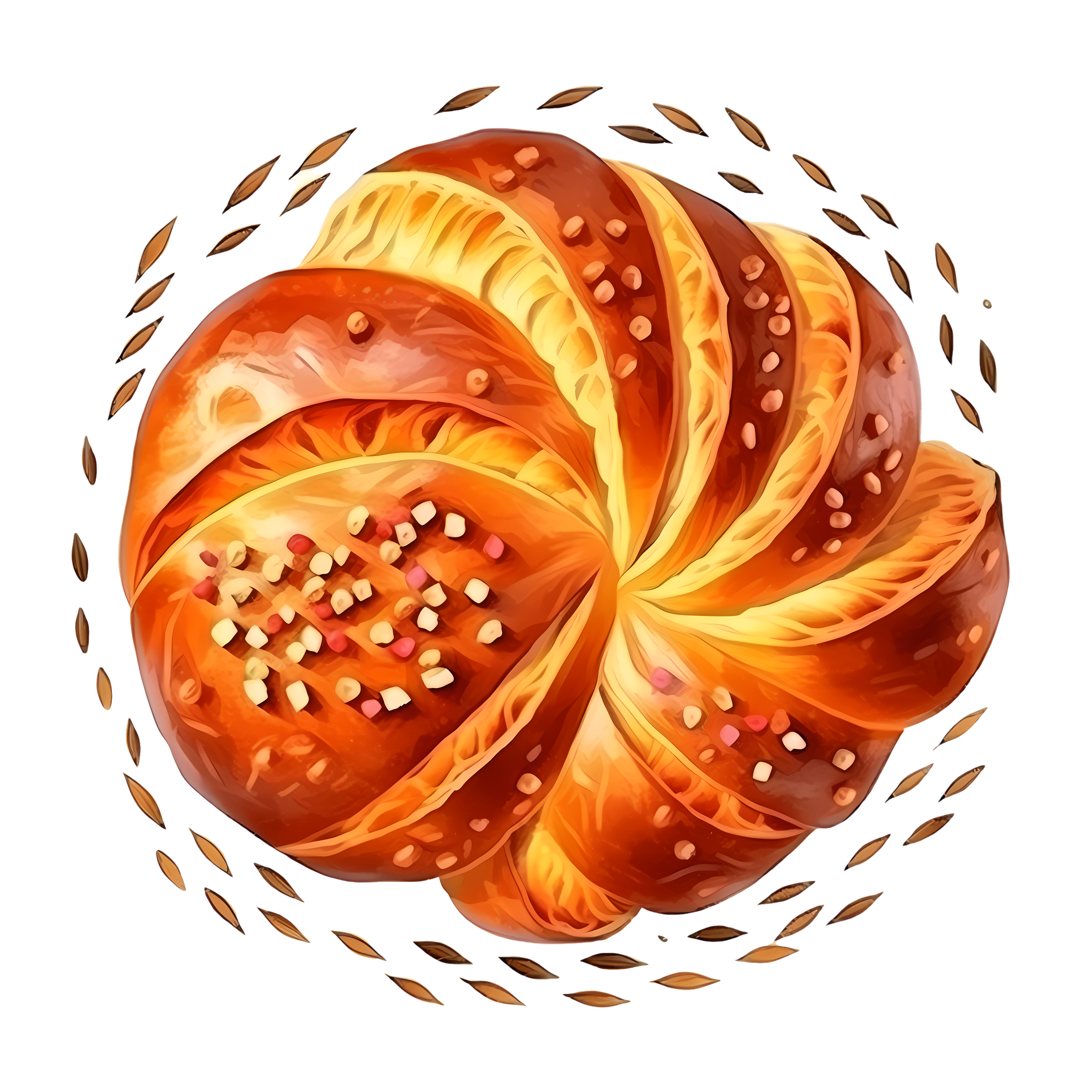 Delicious Western-style bread illustration design