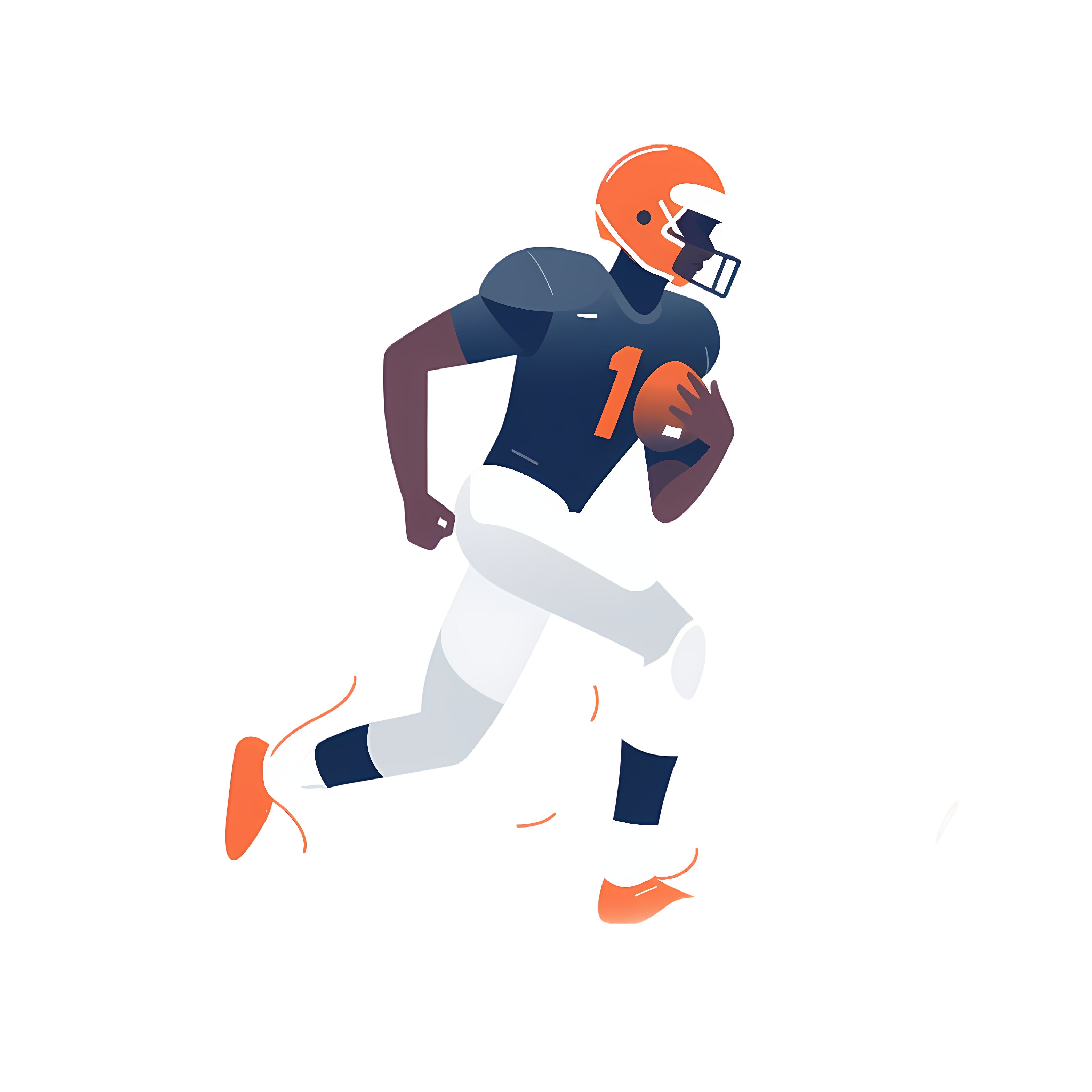 Illustration design materials for football players