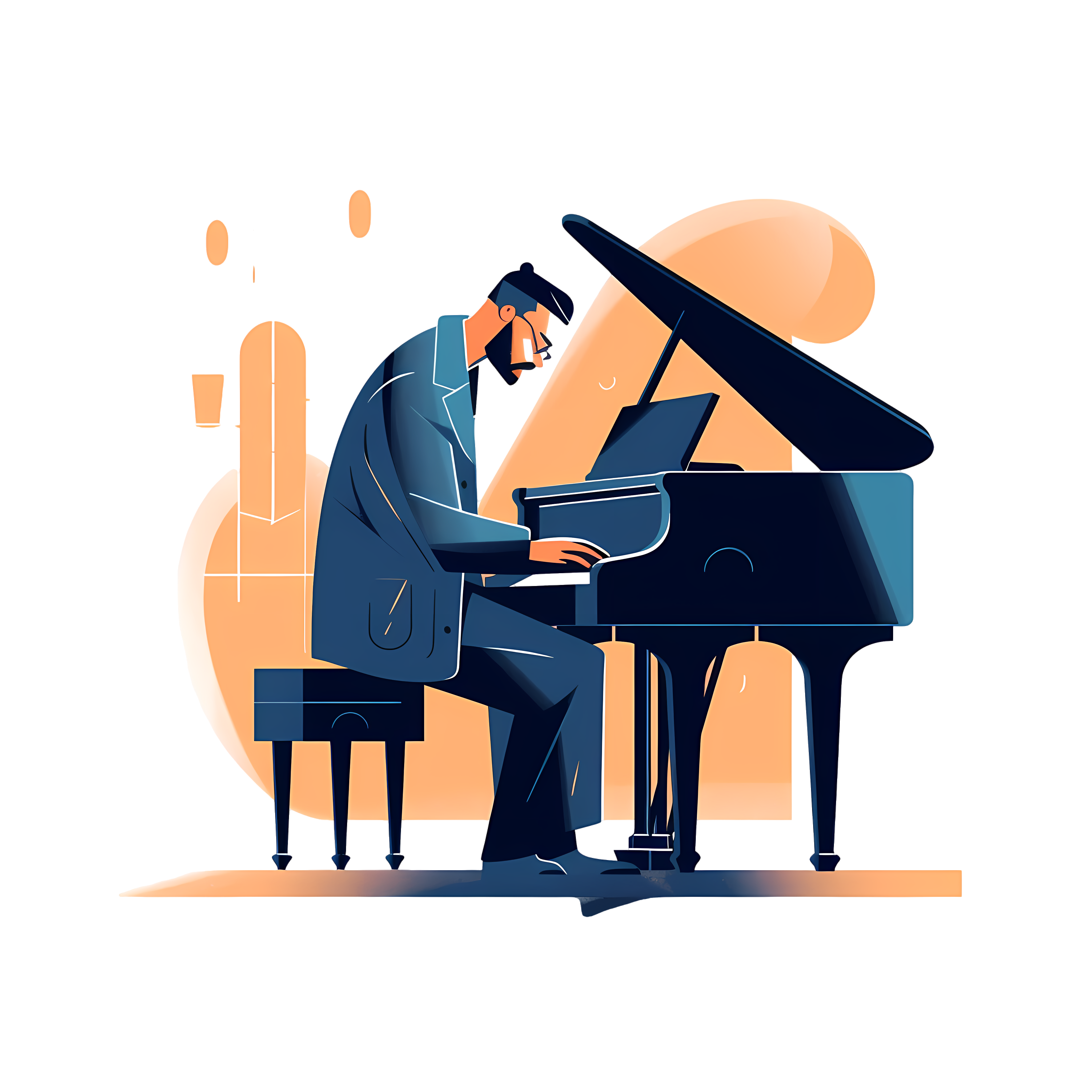 Bright color flat illustration on a white background
