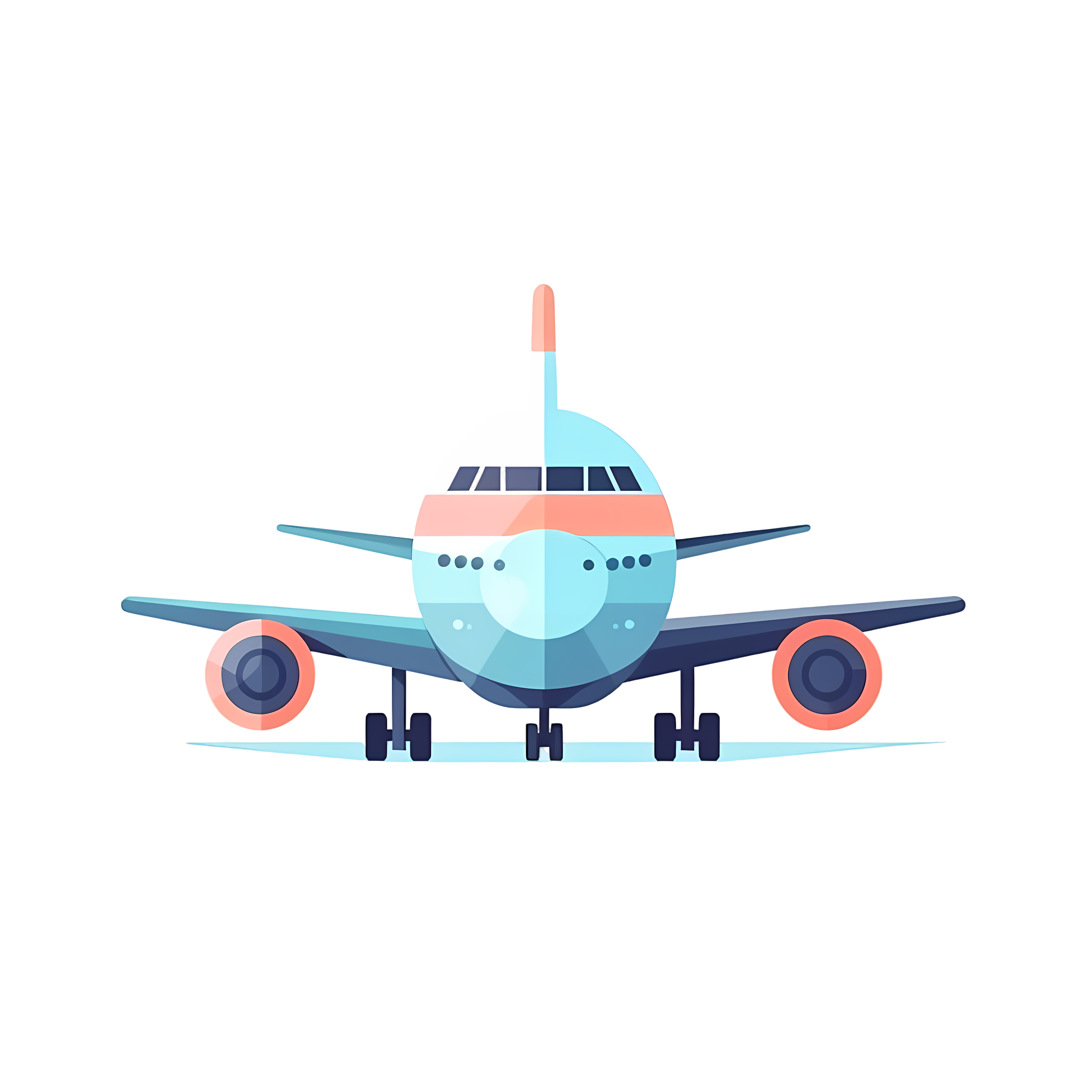 Minimalist HD airplane flat illustration design material