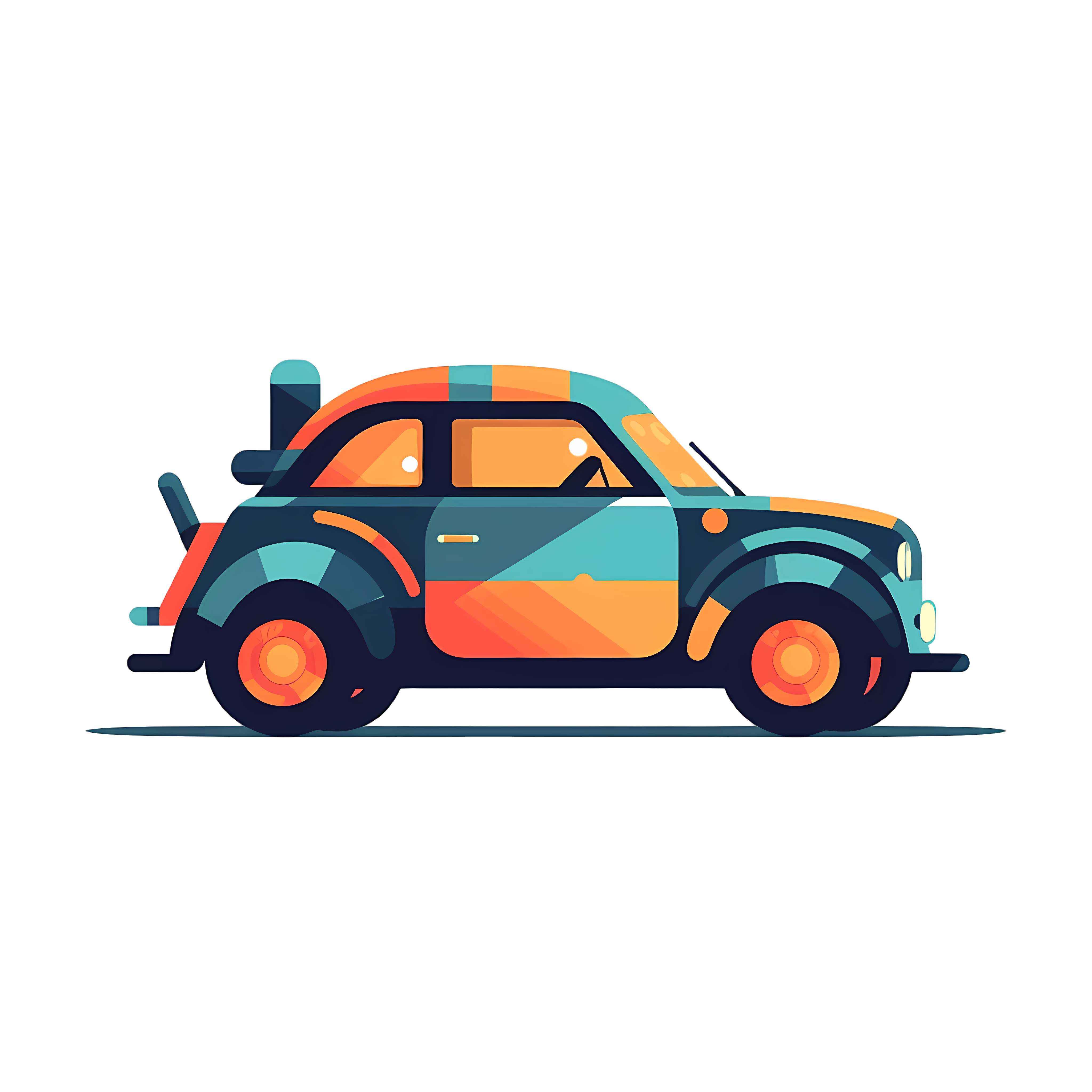 Simple and bright UI illustration design elements PNG graphic materials