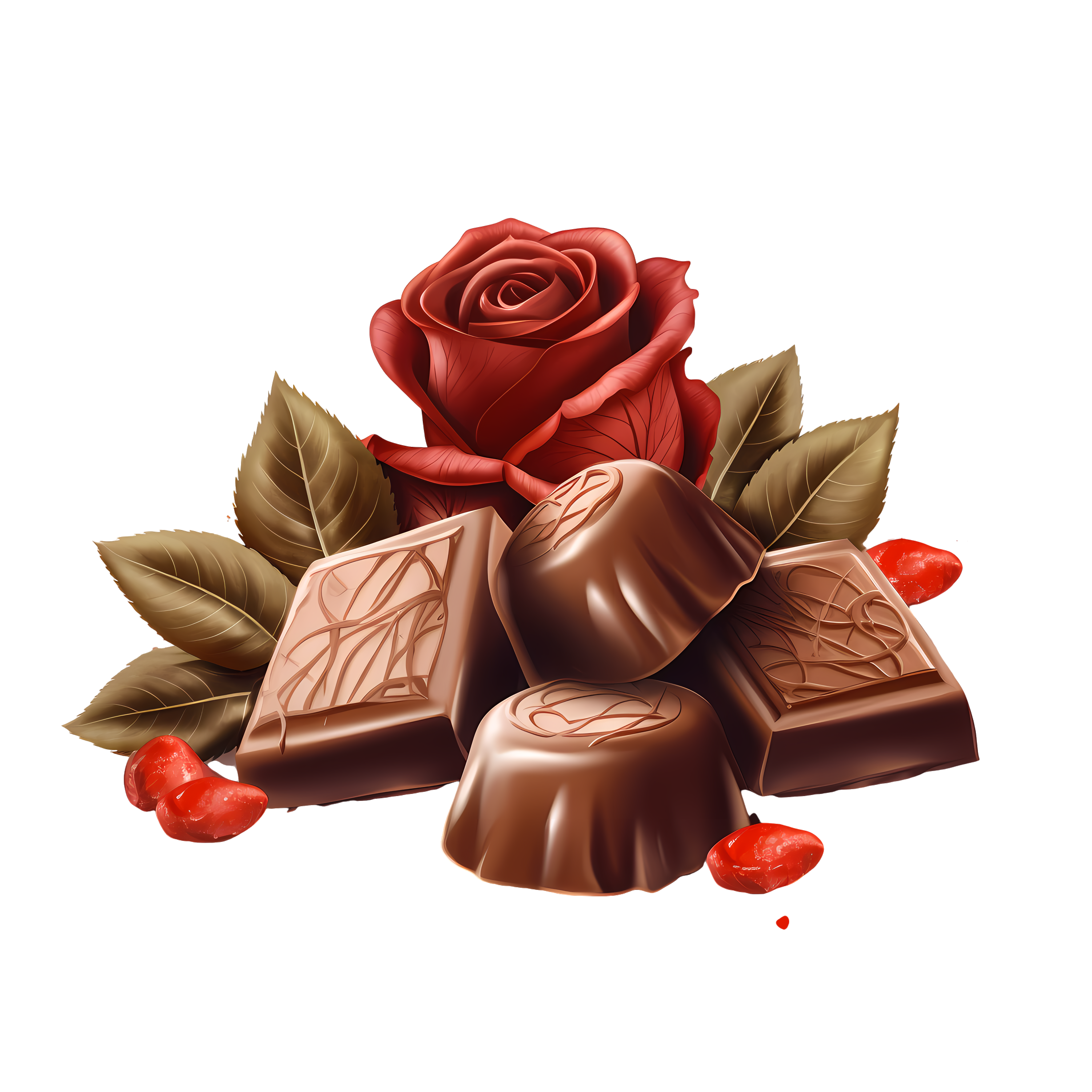 Chocolate Rose Illustration Design
