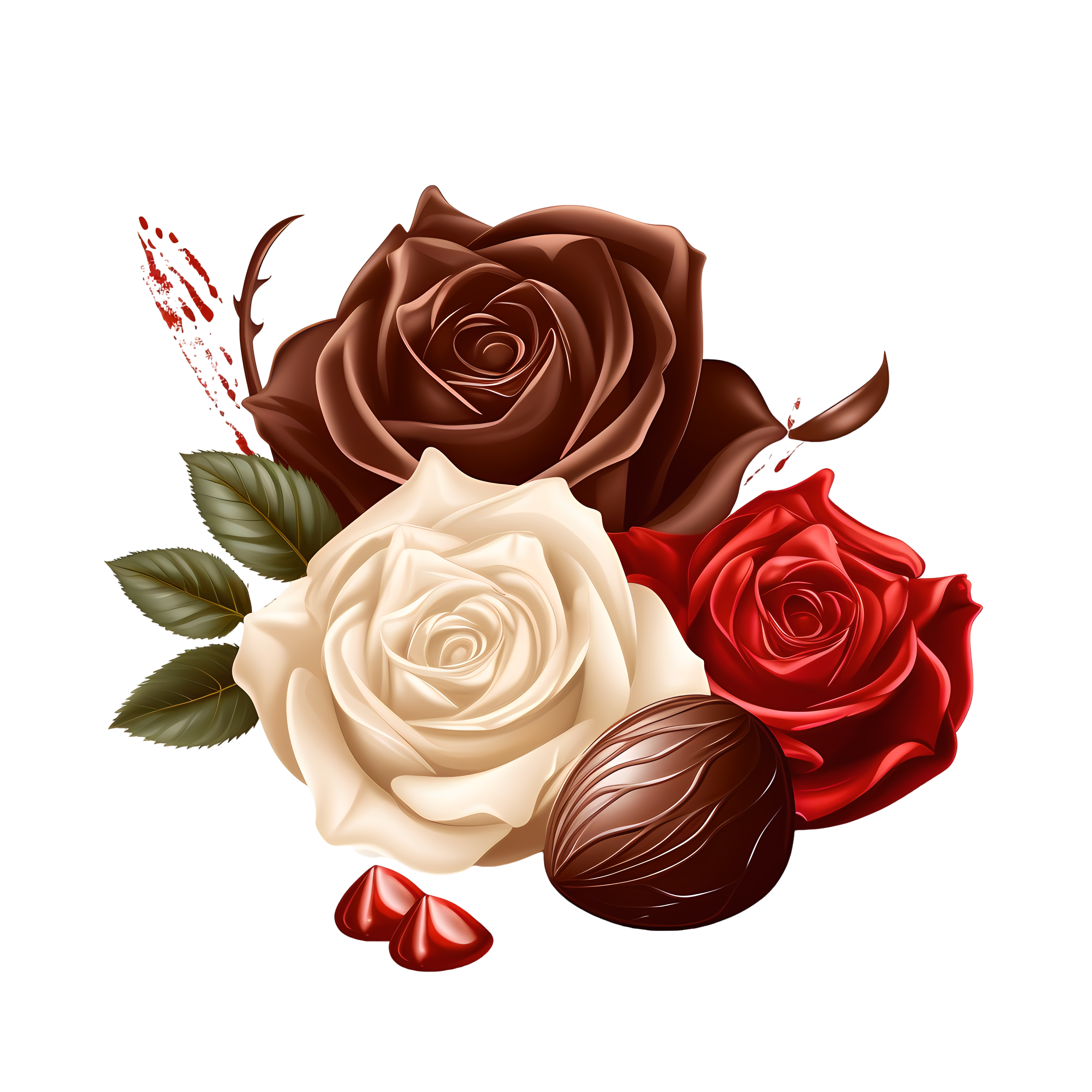 Chocolate Rose Illustration Design