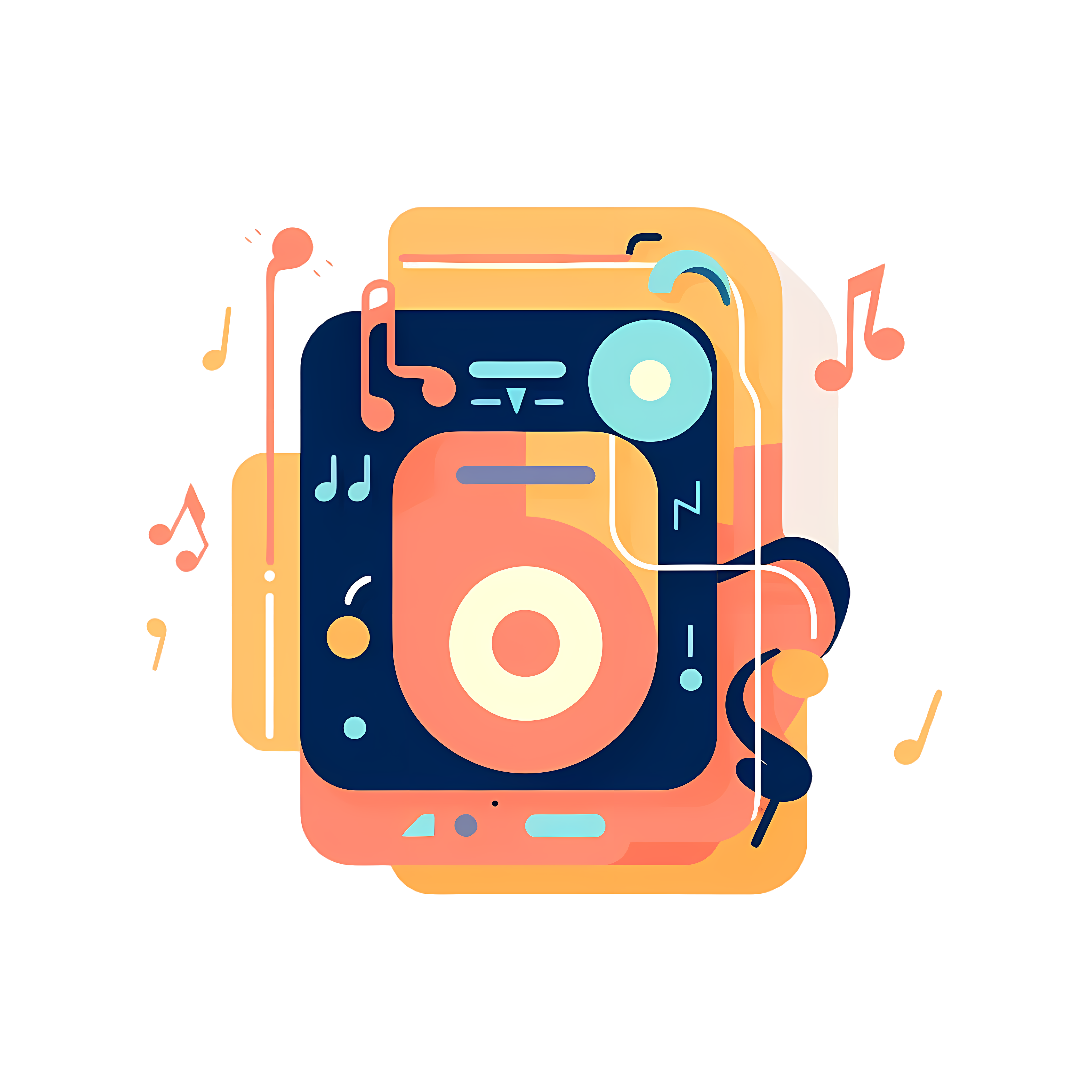 Creative Design Music Player Material