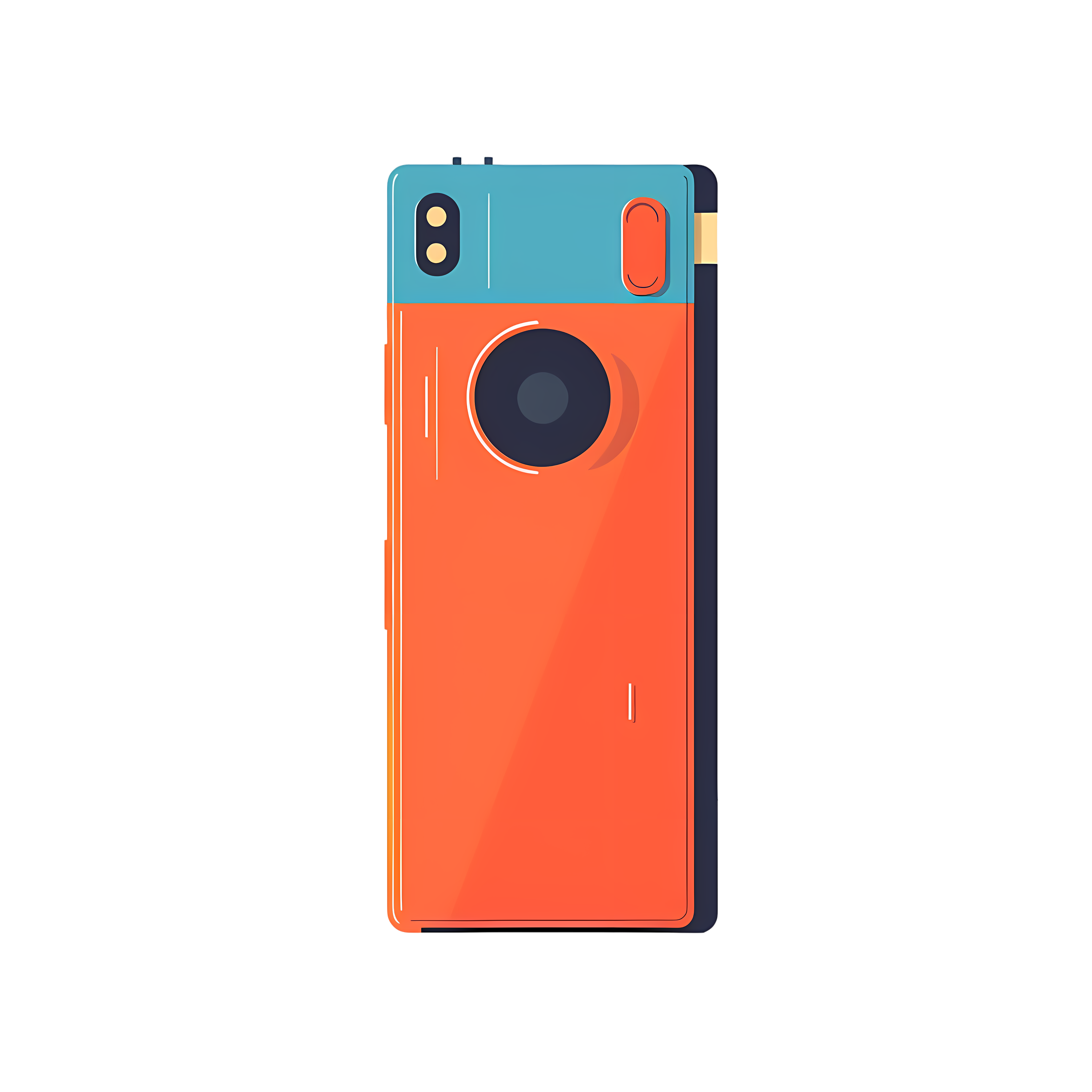 Image of an orange phone case for digital products