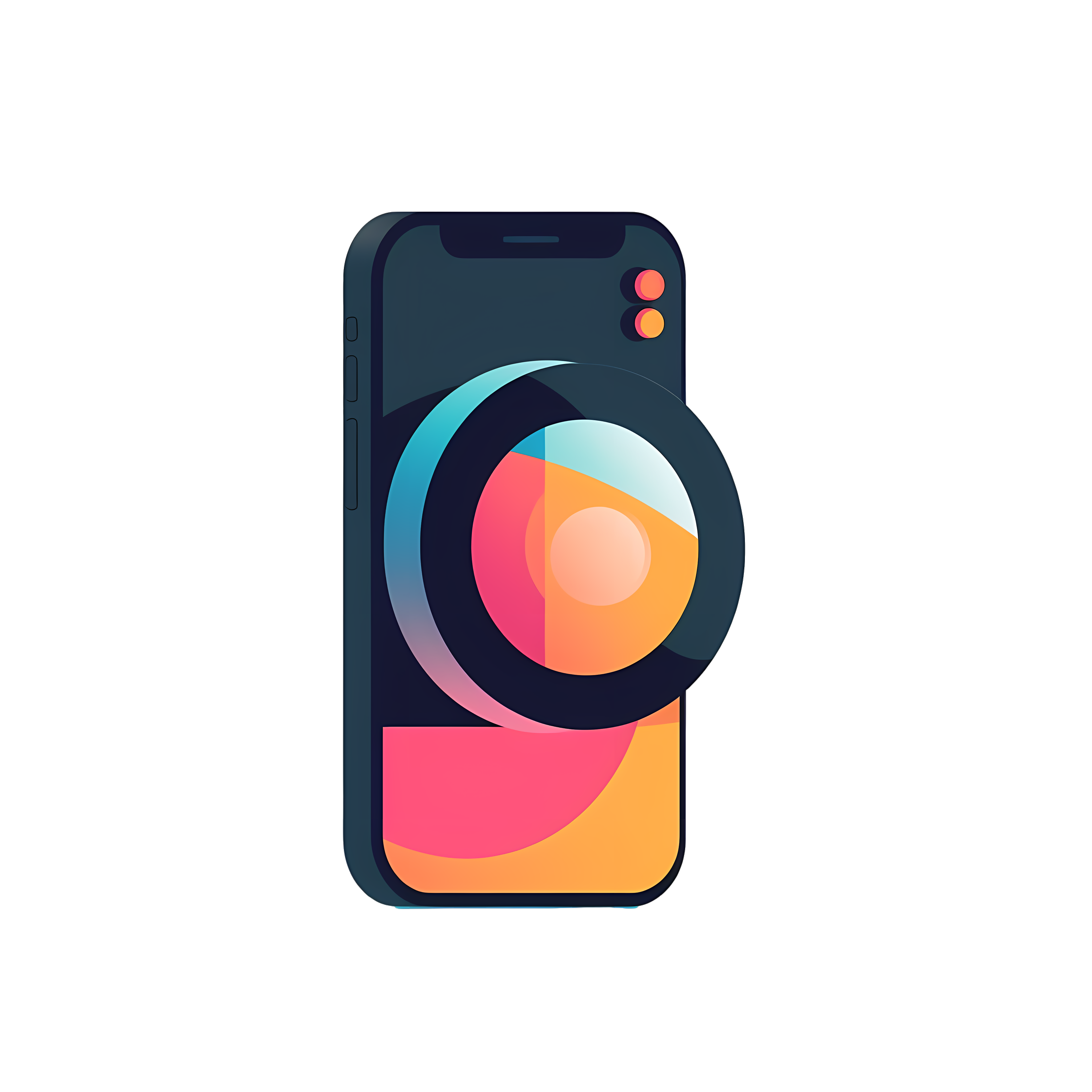 High-definition graphic material of Apple phone with transparent background