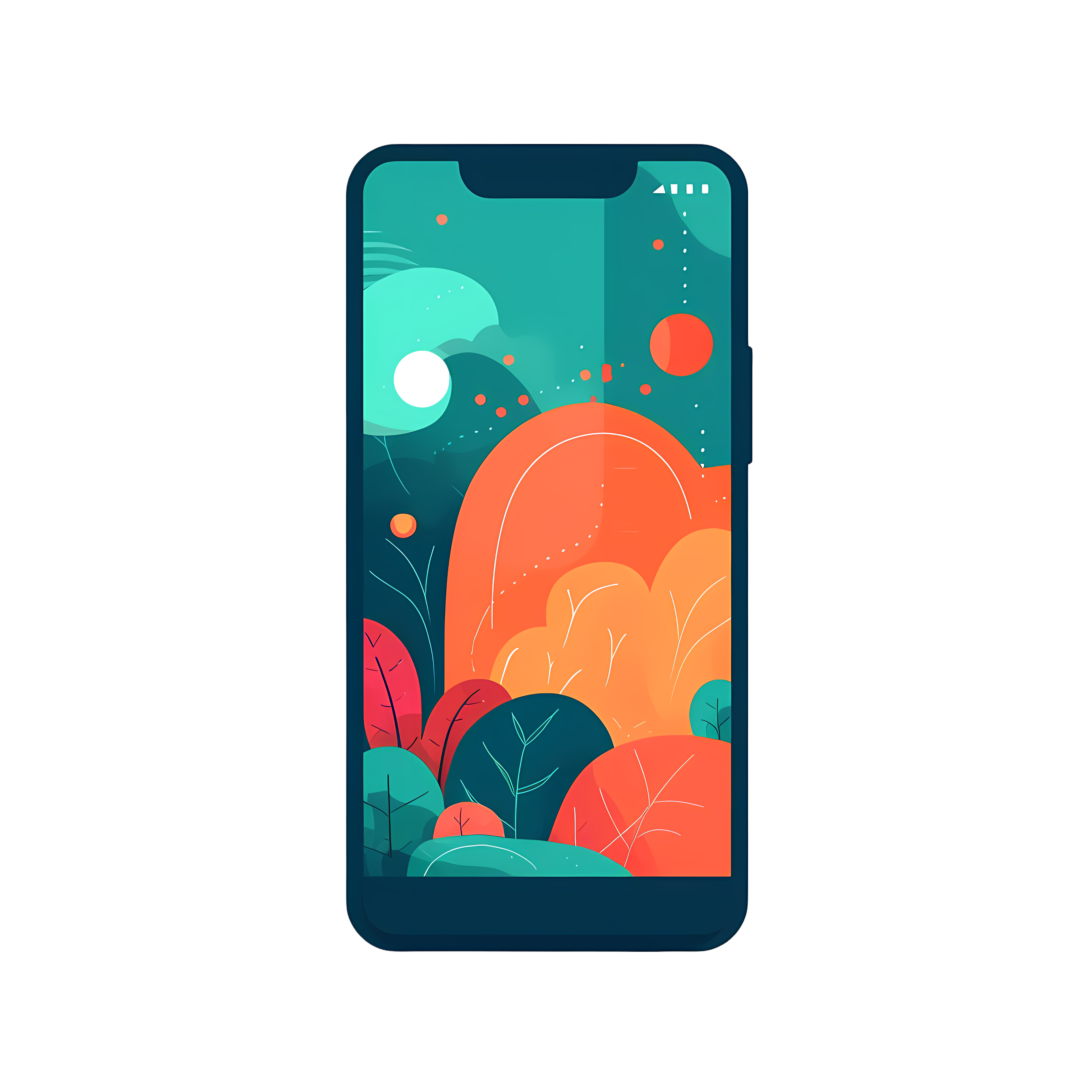 Creative design images of colorful mobile phone wallpapers