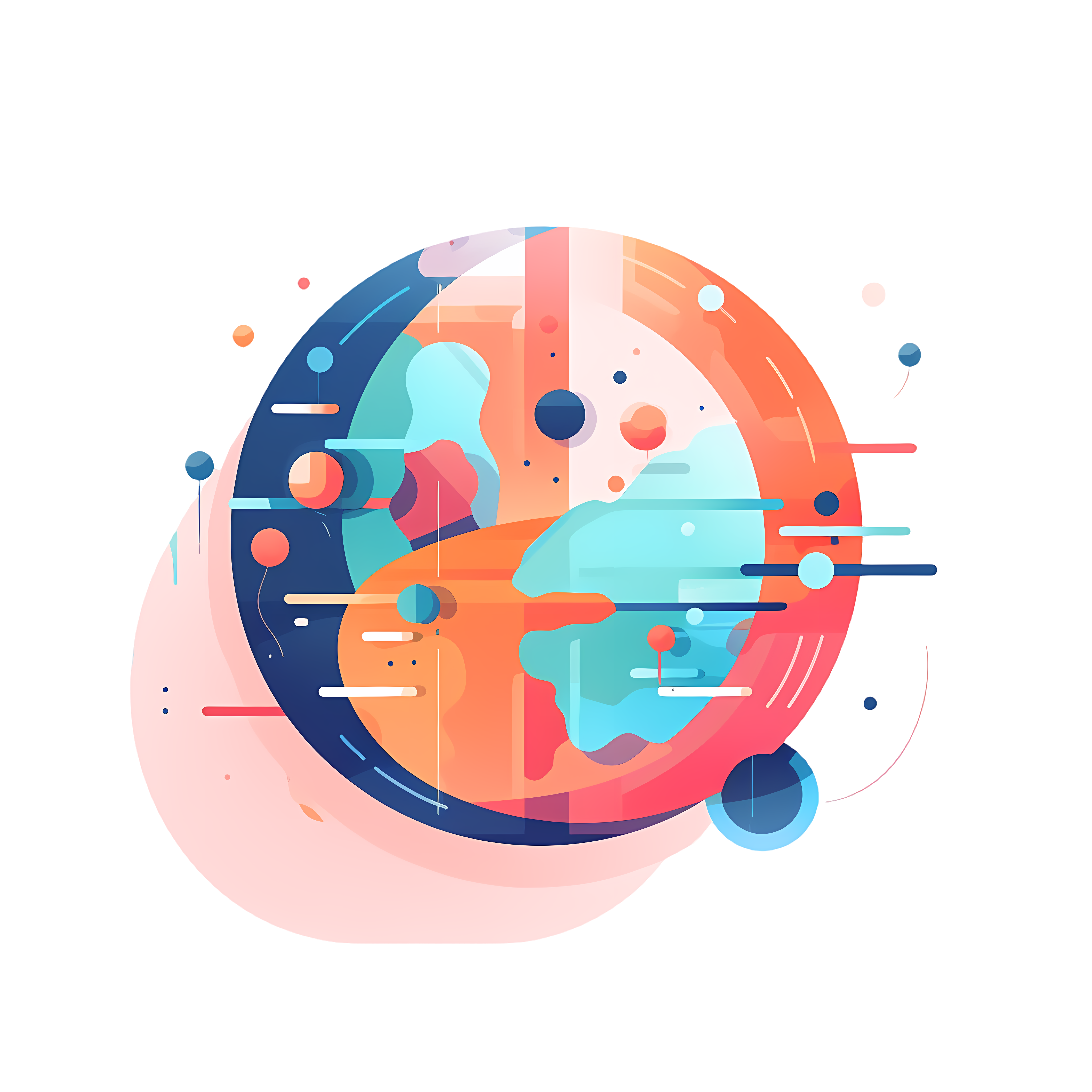 Colorful images with a sense of technology